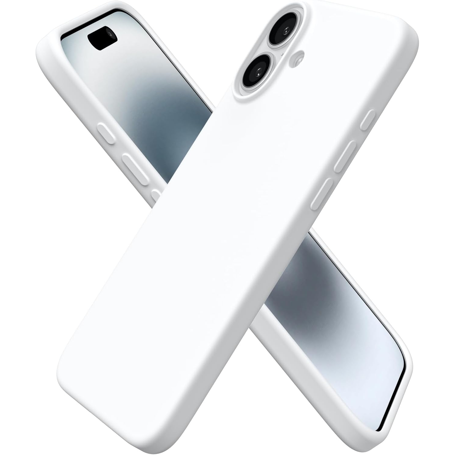 ORNARTO – compatible avec l’étui iPhone 16 plus, 6,7 po, 3 couches de silicone liquide, étui de téléphone en caoutchouc souple entièrement recouvert