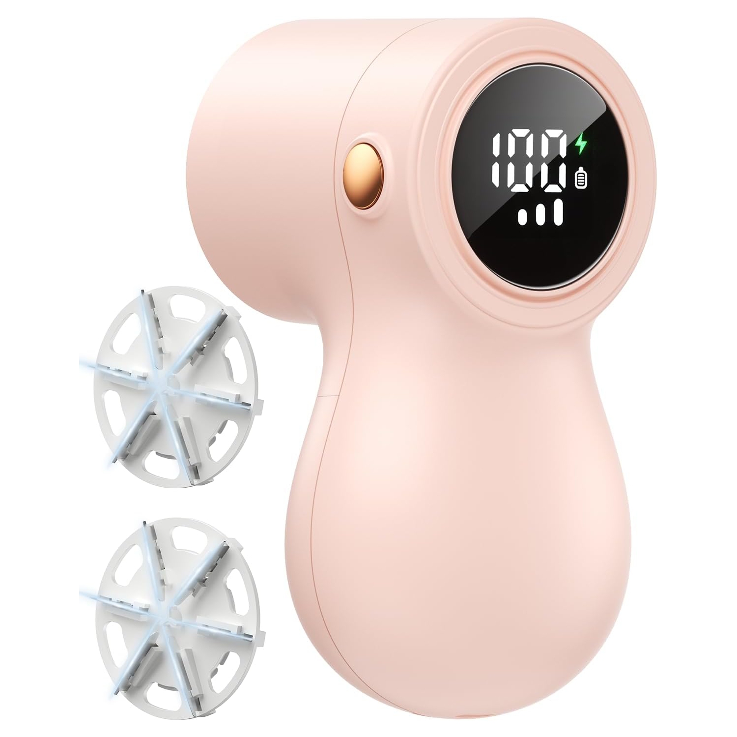 Rechargeable Fabric Shaver, Electric Lint Shaver with 6-Leaf Blades,Lint Remover for Clothes with Digital Display,3-Speeds Defuzzer for Removing