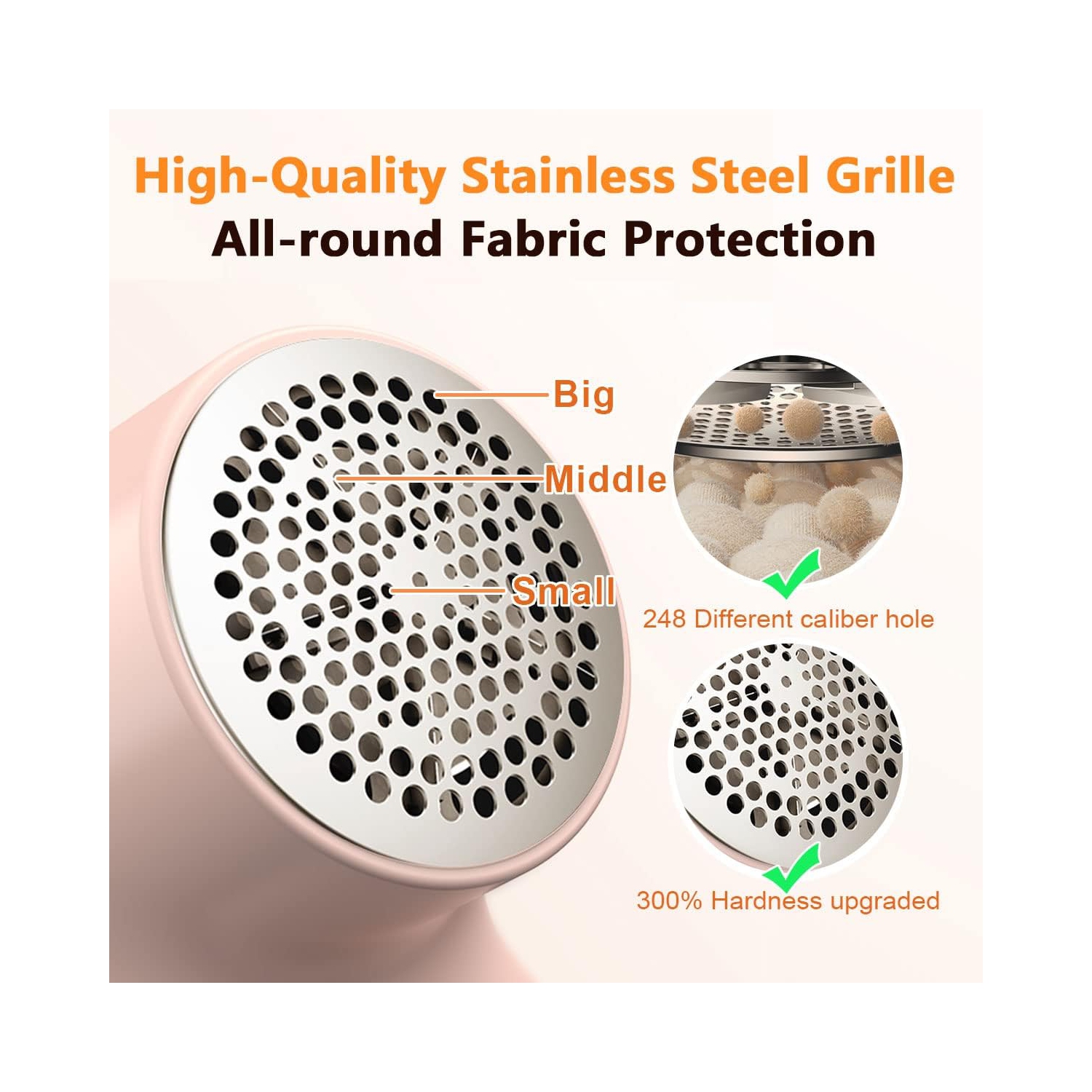 Rechargeable Fabric Shaver, Electric Lint Shaver with 6-Leaf Blades,Lint Remover for Clothes with Digital Display,3-Speeds Defuzzer for Removing