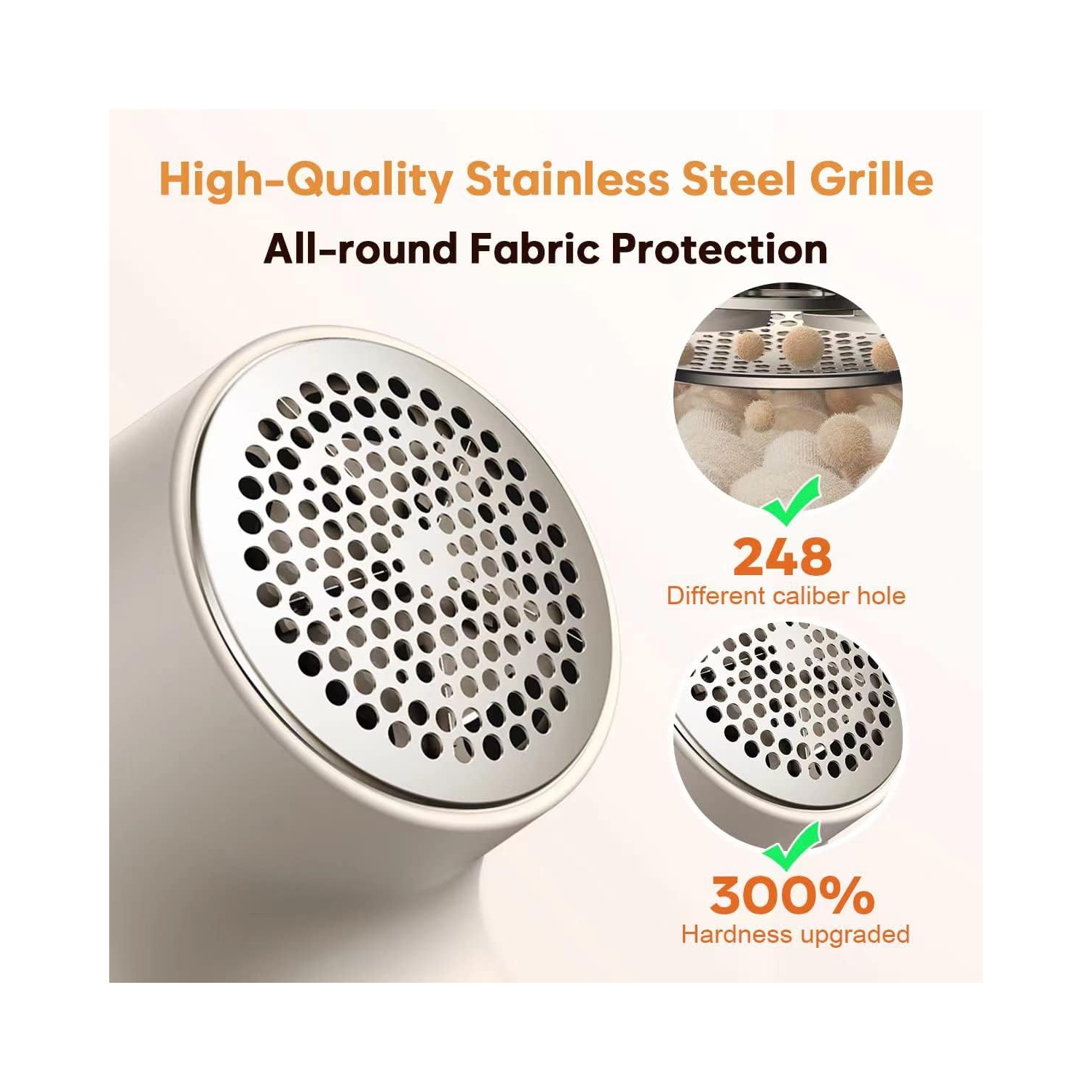 Rechargeable Fabric Shaver, Electric Lint Shaver with 6-Leaf Blades,Lint Remover for Clothes with Digital Display,3-Speeds Defuzzer for Removing