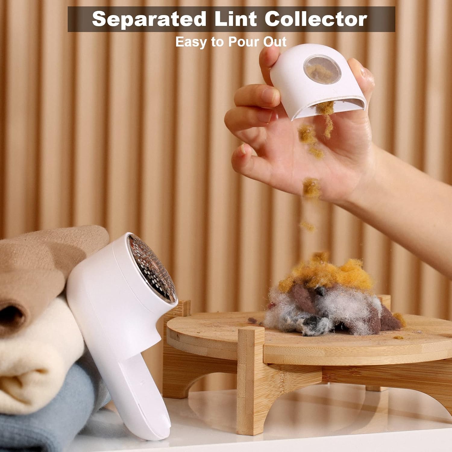 Fabric Shaver, 2.0 USB Rechargeable Fabric Defuzzer,Electric Lint Remover, 2.0 Pro White