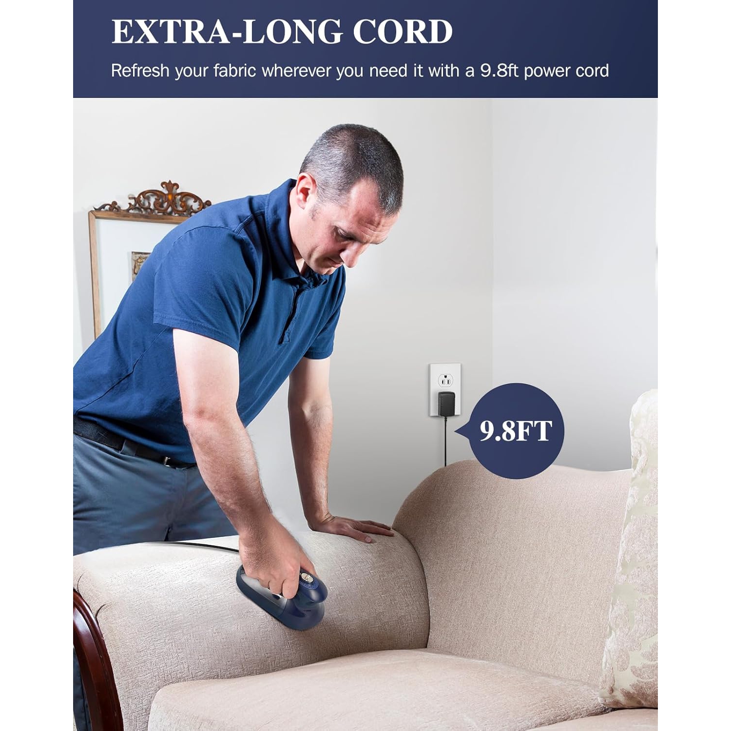 Lint Remover Fabric Shaver and Sweater Defuzzer with 2-Speeds,Battery Operated,2 Replaceable Stainless Steel Blades,Home-Edition