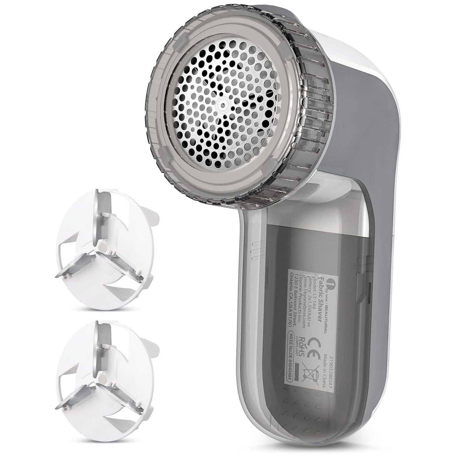 Lint Remover Fabric Shaver and Sweater Defuzzer with 2-Speeds,Battery Operated,2 Replaceable Stainless Steel Blades, Basic