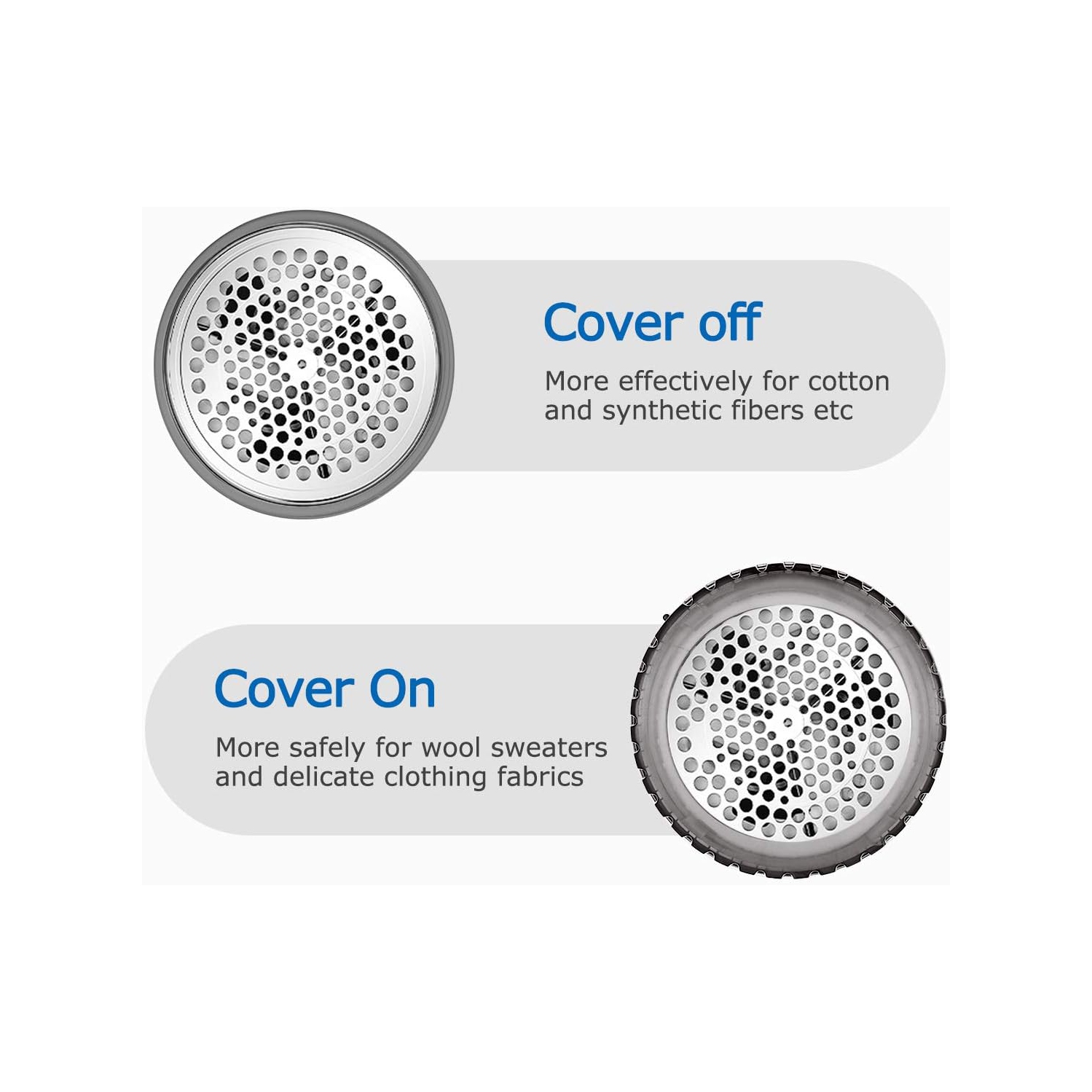 Lint Remover Fabric Shaver and Sweater Defuzzer with 2-Speeds,Battery Operated,2 Replaceable Stainless Steel Blades, Basic