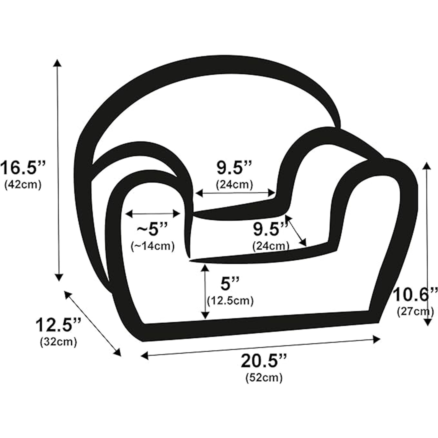 Delsit Kids Couch for Toddlers - Comfy Armchair for Children, Lightweight Foam Sofa and Reading Chair with Removable Cover, Made in Europe