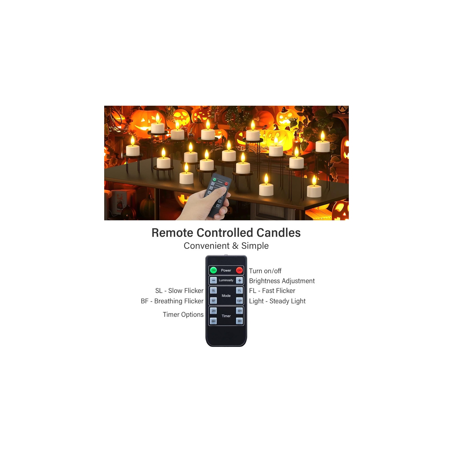 Flameless Candles with Magnetic Charging Base, Rechargeable Waterproof 12pcs LED Flickering Battery Tea Lights Votives with Remote Timer