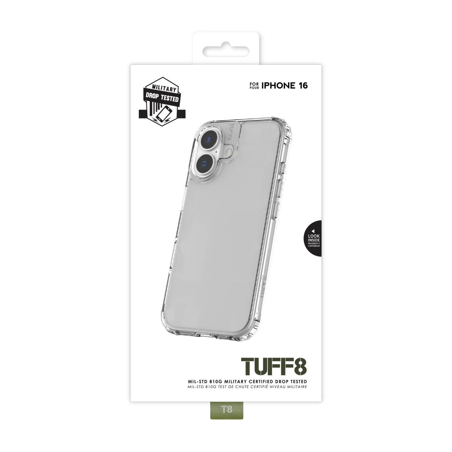 TUFF8 Clear Case for iPhone 16
