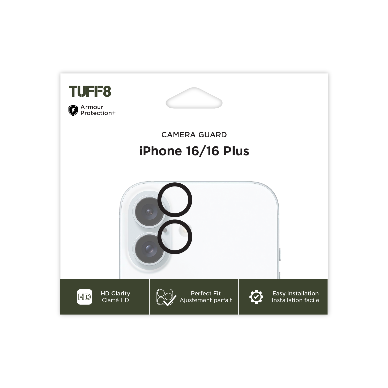 TUFF8 Eagle Eye Lens Camera Guard for iPhone 16 / iPhone 16 Plus