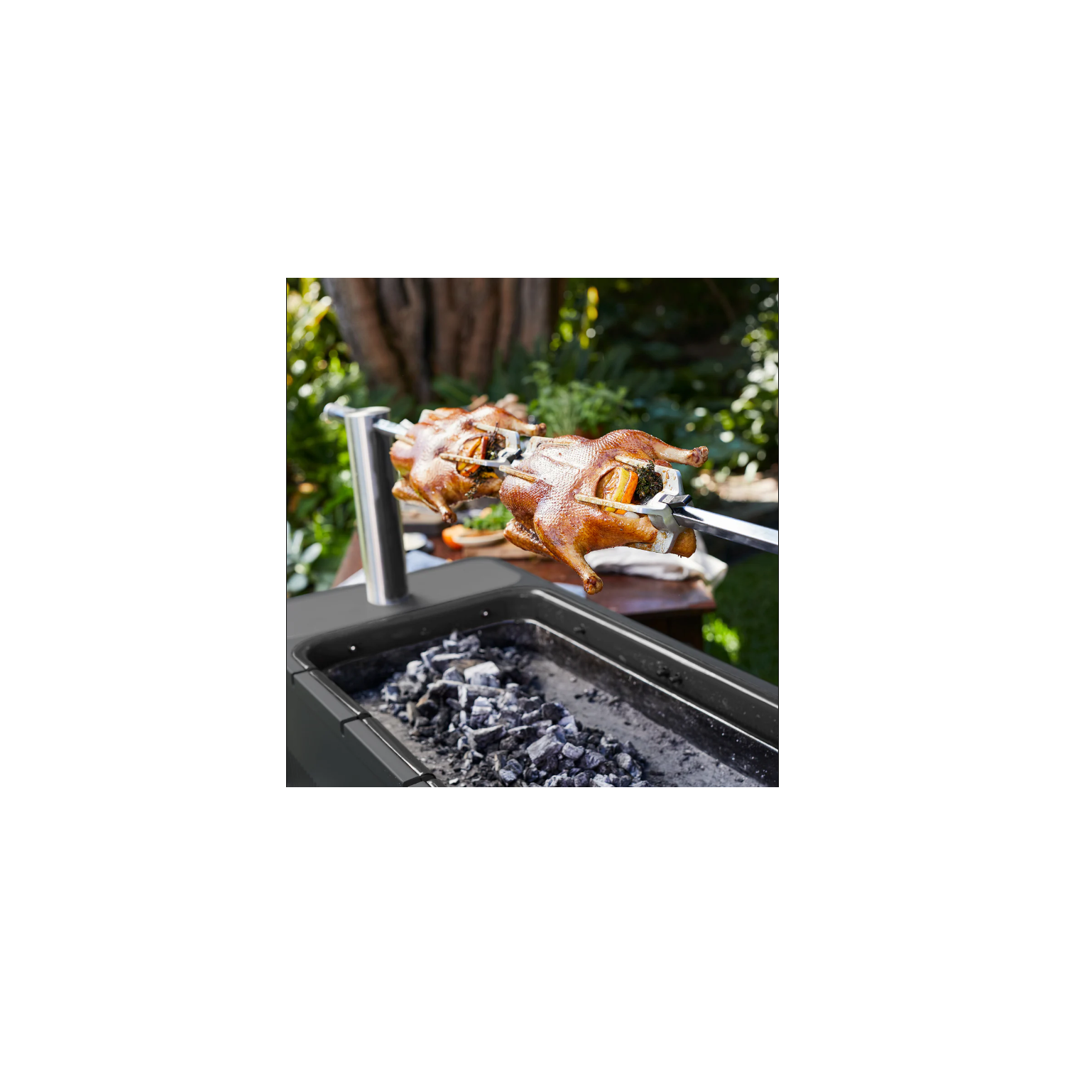Everdure HUB Charcoal Barbeque with rotisserie