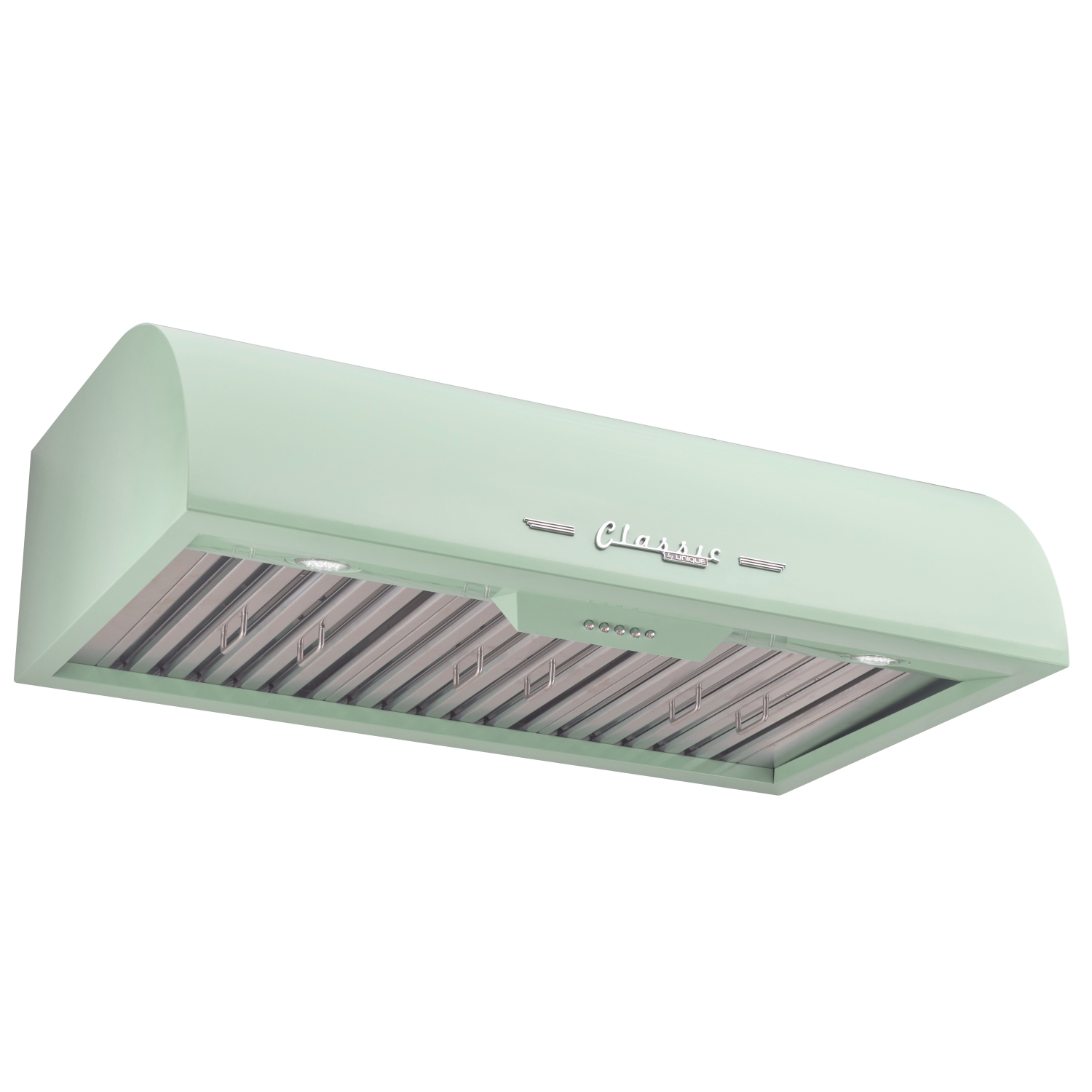 Unique Appliances&nbsp;Classic Retro 36-inch 700 CFM Ducted Under Cabinet Range Hood with LED Lighting in Summer Mint Green
