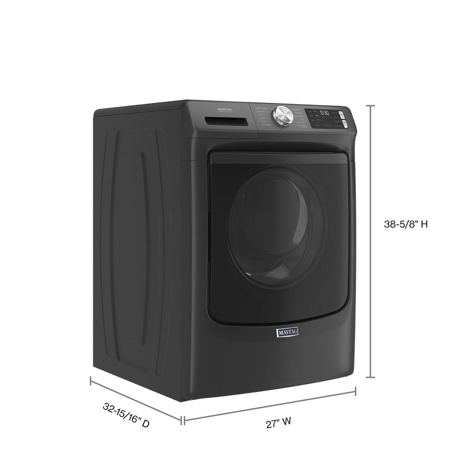 Maytag 5.5 Cu. Ft. High Efficiency Front Load Steam Washer - Volcano Black