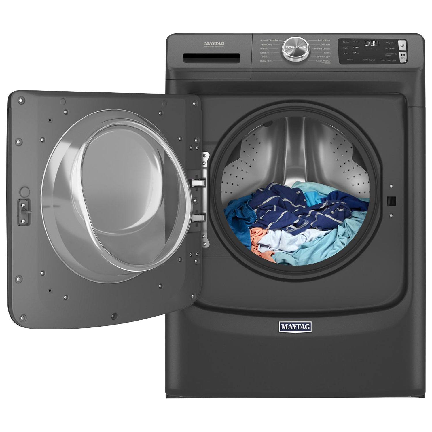 Maytag 5.5 Cu. Ft. High Efficiency Front Load Steam Washer - Volcano Black