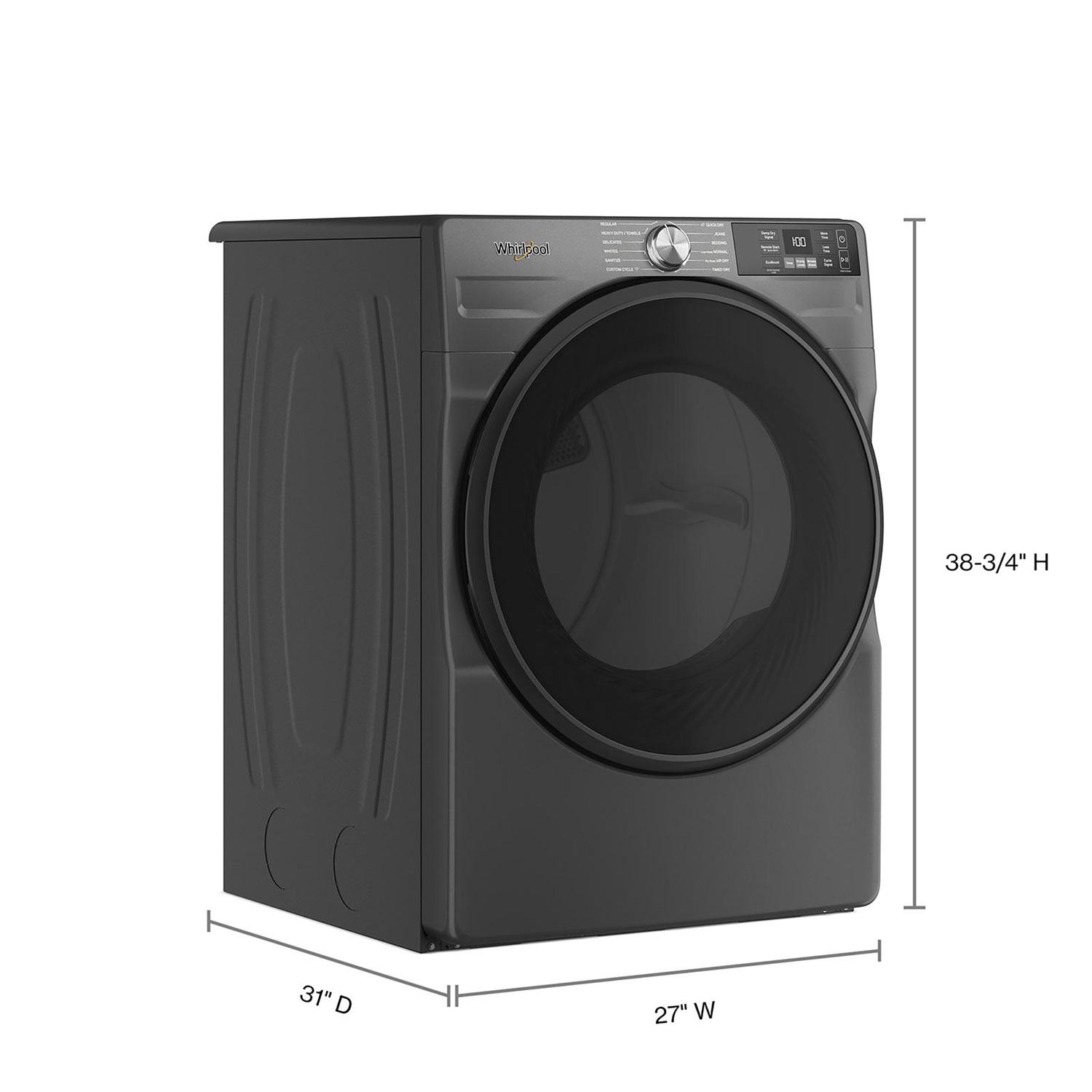 Whirlpool 7.4 Cu. Ft. Electric Dryer - Volcano Black