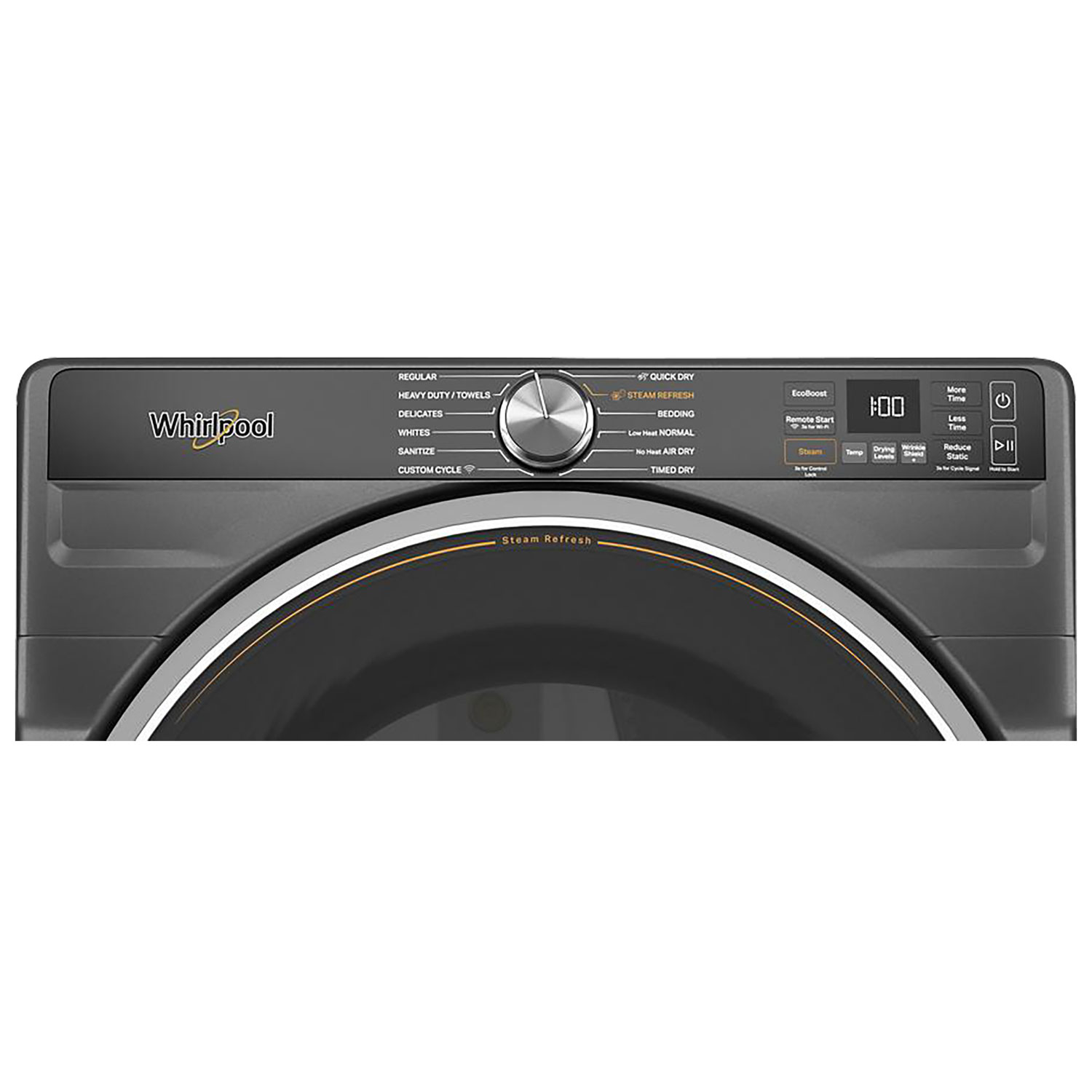 Whirlpool 7.4 Cu. Ft. Electric Steam Dryer - Volcano Black