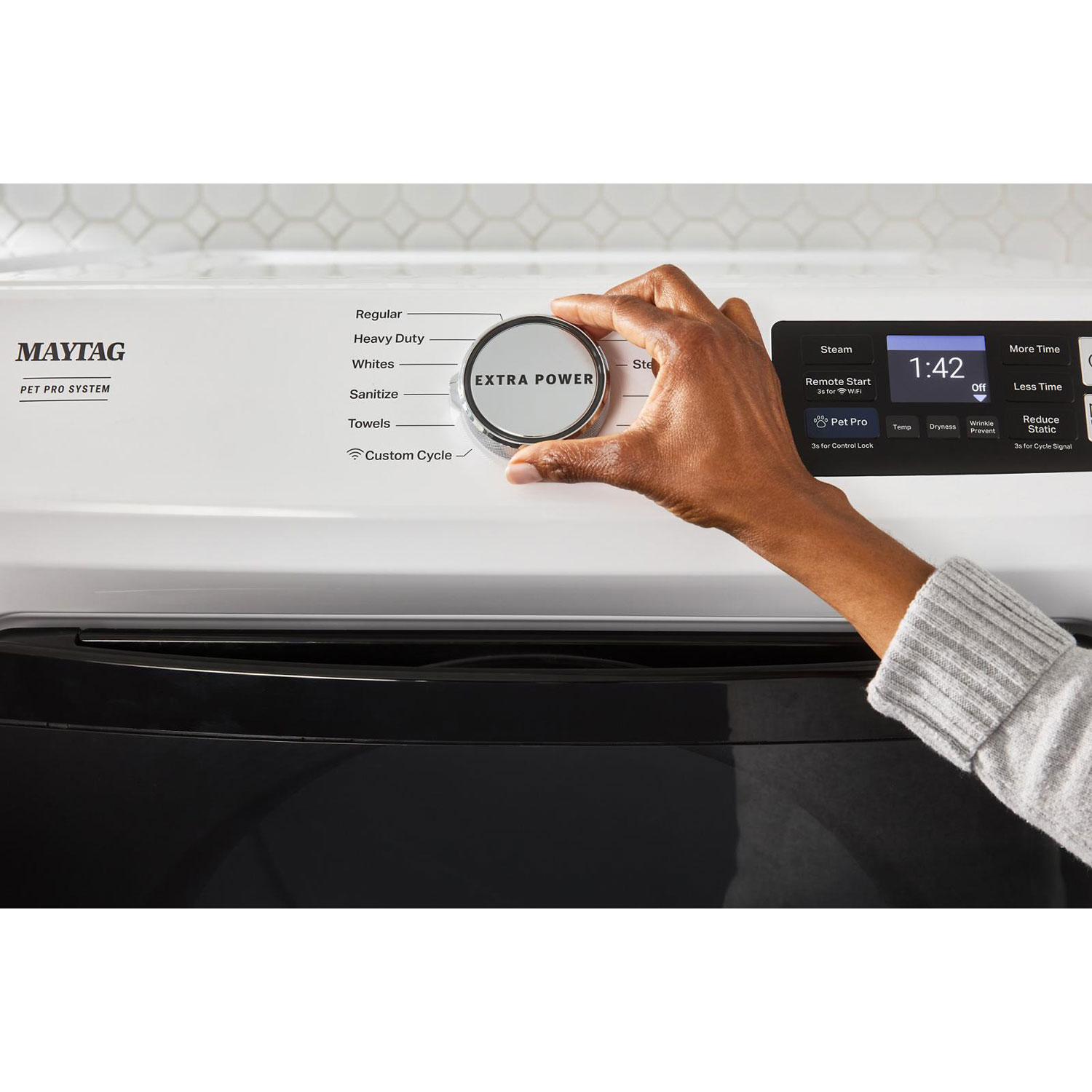 Maytag Pet Pro 7.4 Cu. Ft. Electric Steam Dryer - White