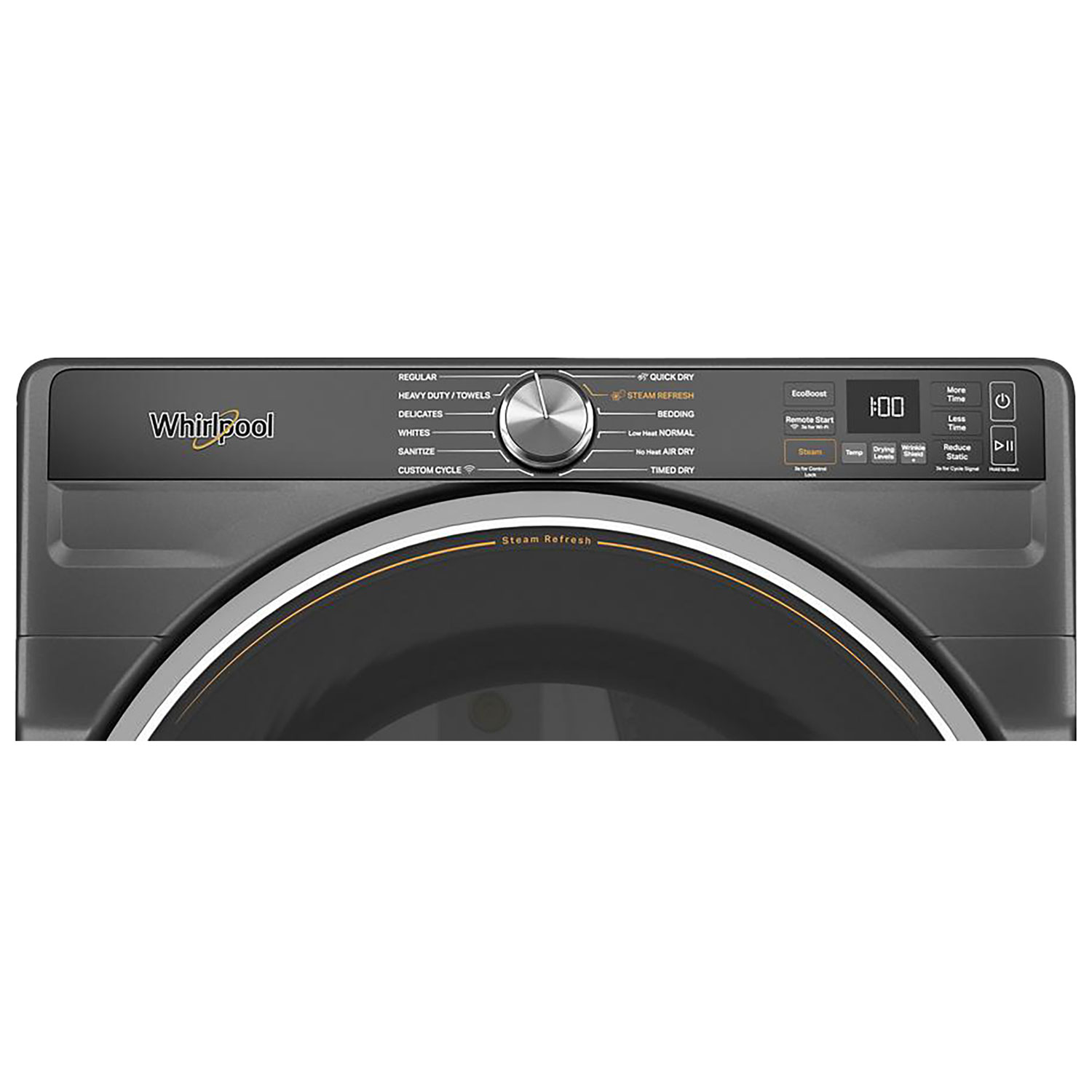 Sécheuse à gaz à vapeur de 7,4 pi³ de Whirlpool - Noir volcan