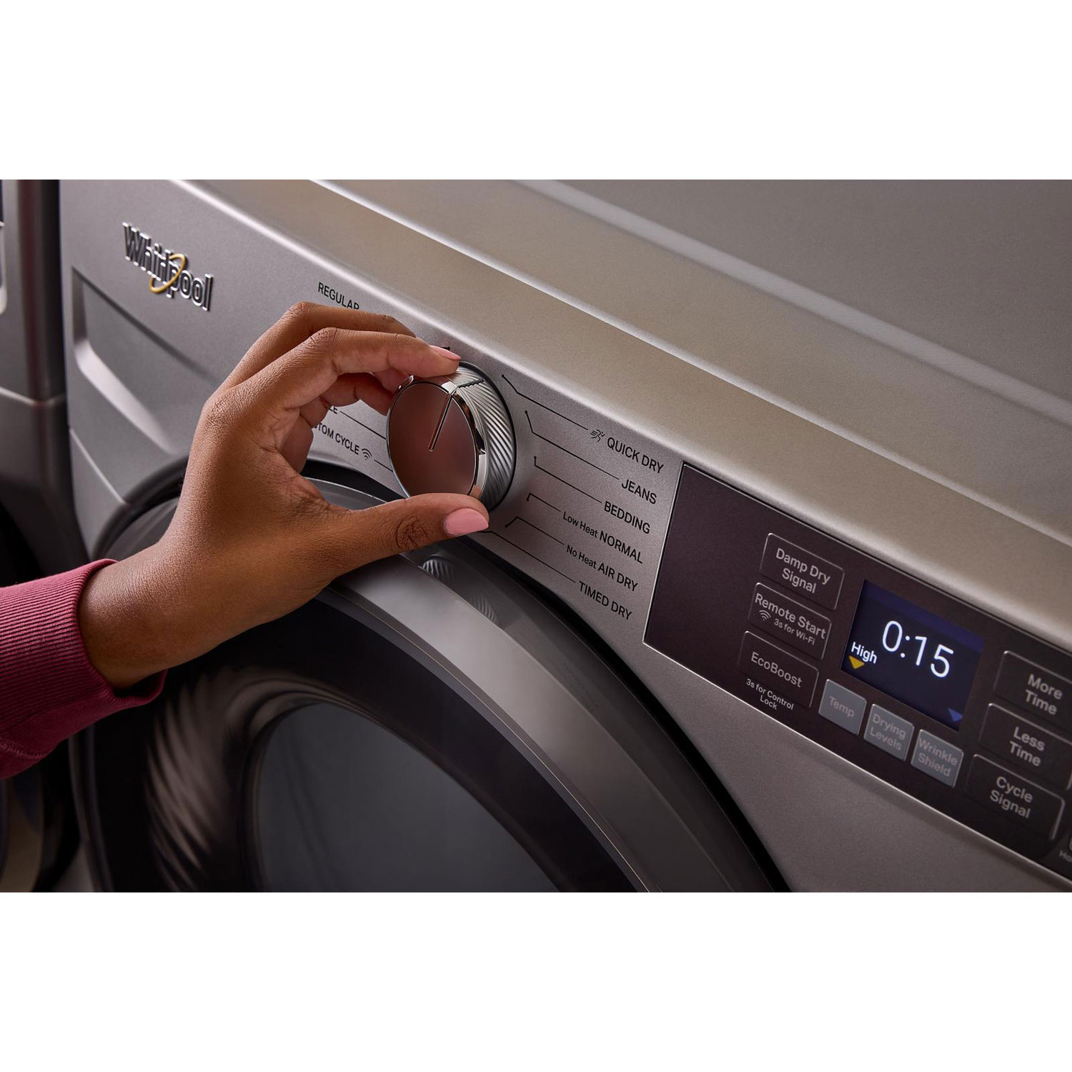 Sécheuse électrique à vapeur de 7,4 pi³ de Whirlpool - Argenté rayonnant