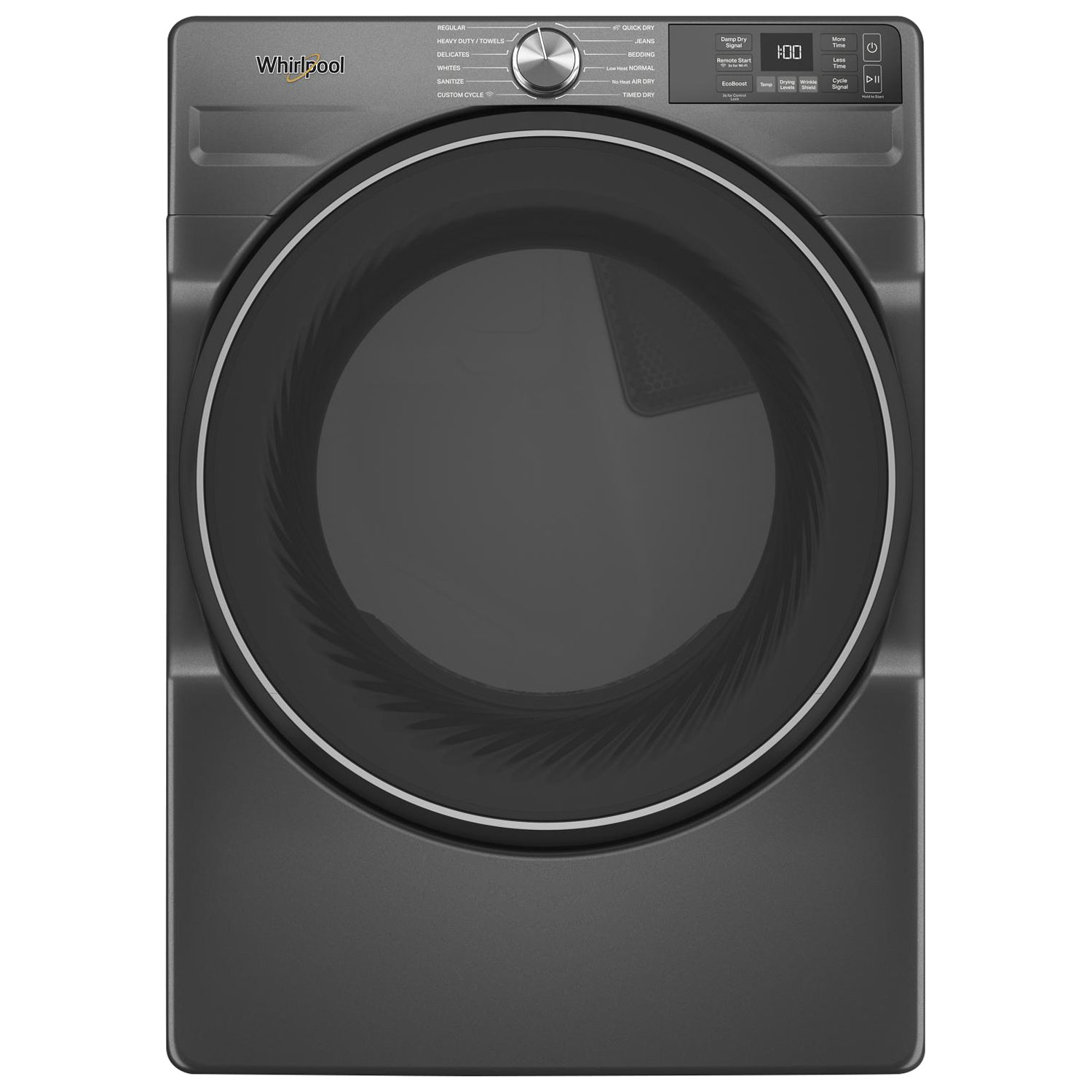 Whirlpool 7.4 Cu. Ft. Gas Steam Dryer - Volcano Black