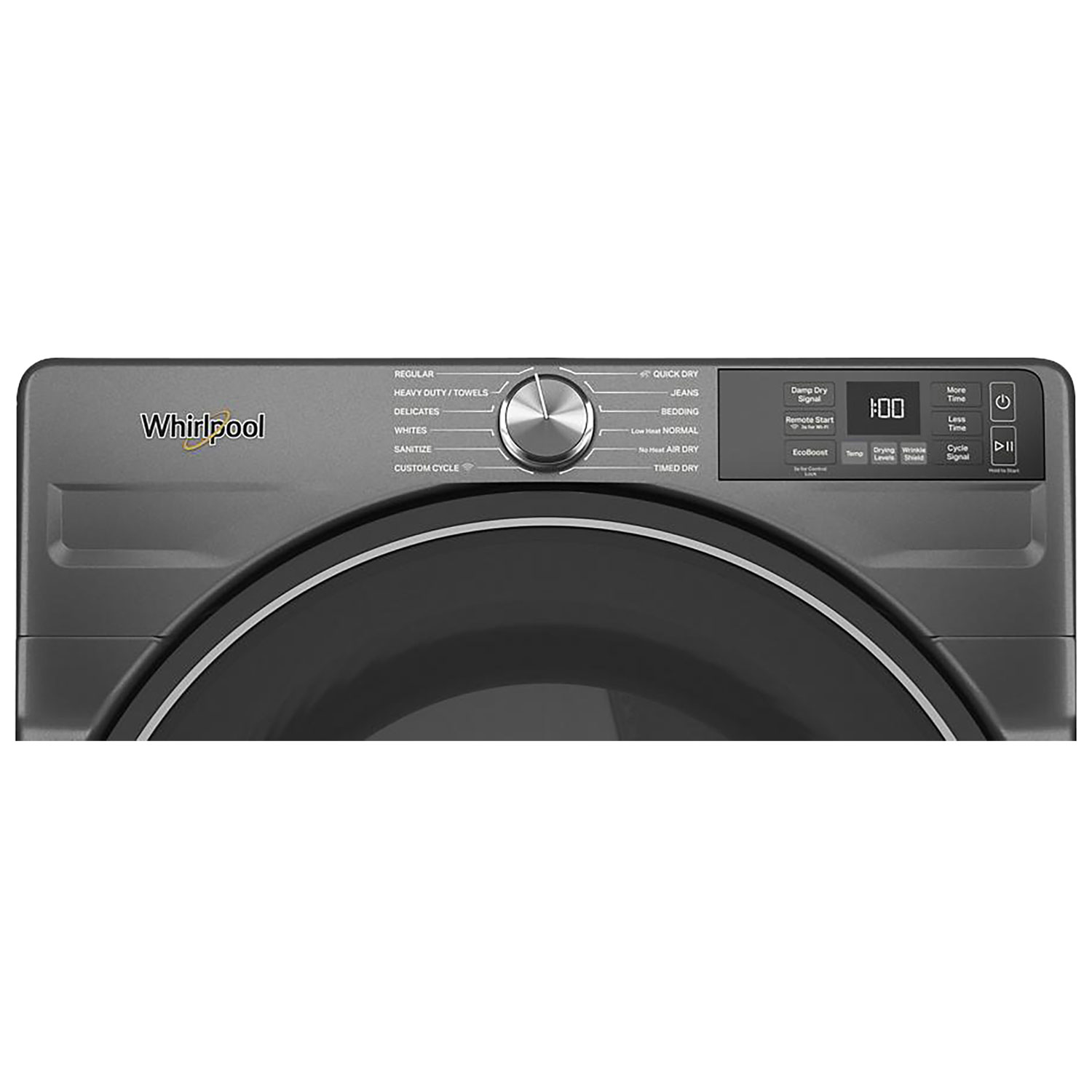 Whirlpool 7.4 Cu. Ft. Gas Steam Dryer - Volcano Black