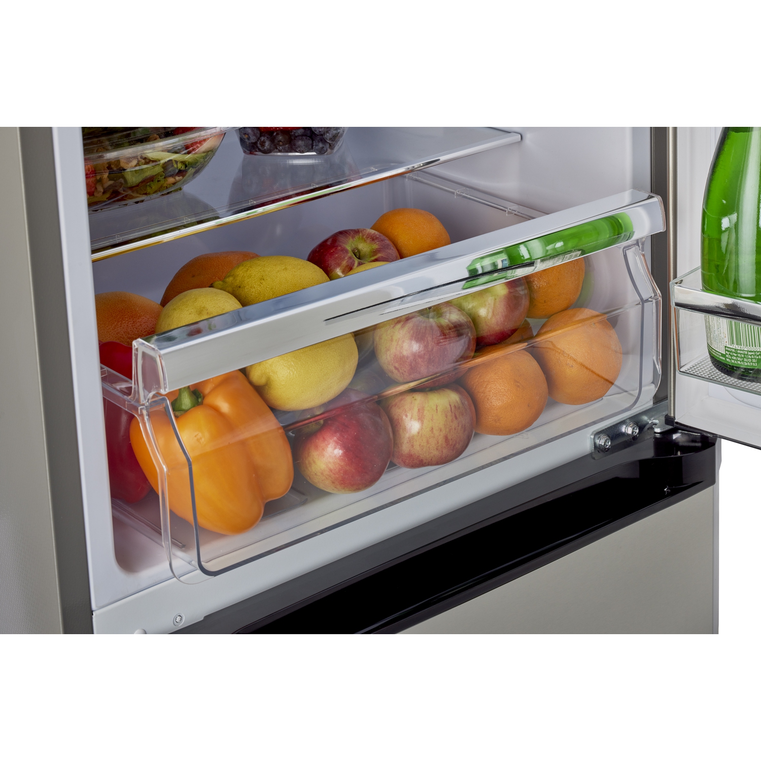 Électroménagers&nbsp;Prestige 22 po 8,7 pi3 d'unique avec Réfrigérateur à profondeur de comptoir à congélateur inférieur avec porte-bouteilles en