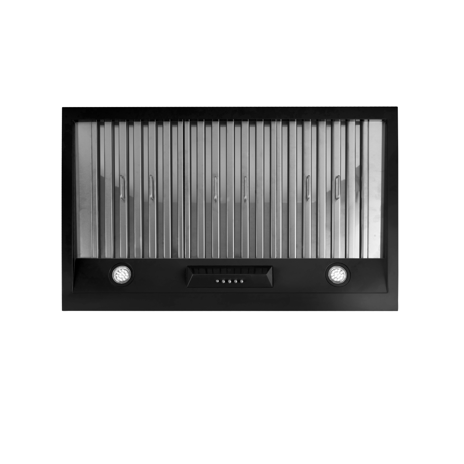 Cette&nbsp;hotte de dessous d'armoire de 36 po et 700 pi3/min avec éclairage DEL Classic Retro d'unique Appliances est noire minuit