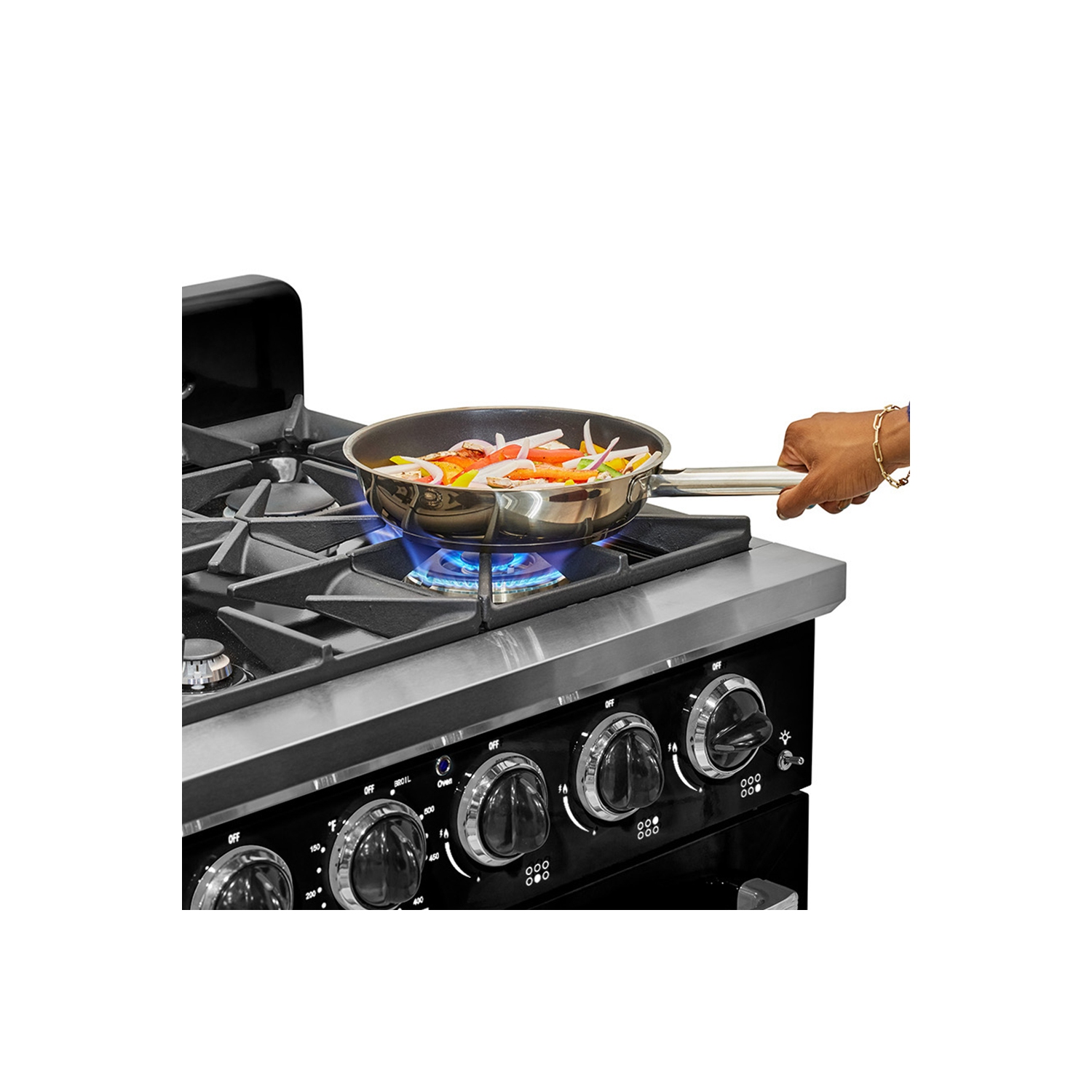 Unique Appliances Classic Retro 36-inch 5.2 cu. ft. Retro 6-Burner Gas Range with Convection Oven in Midnight Black