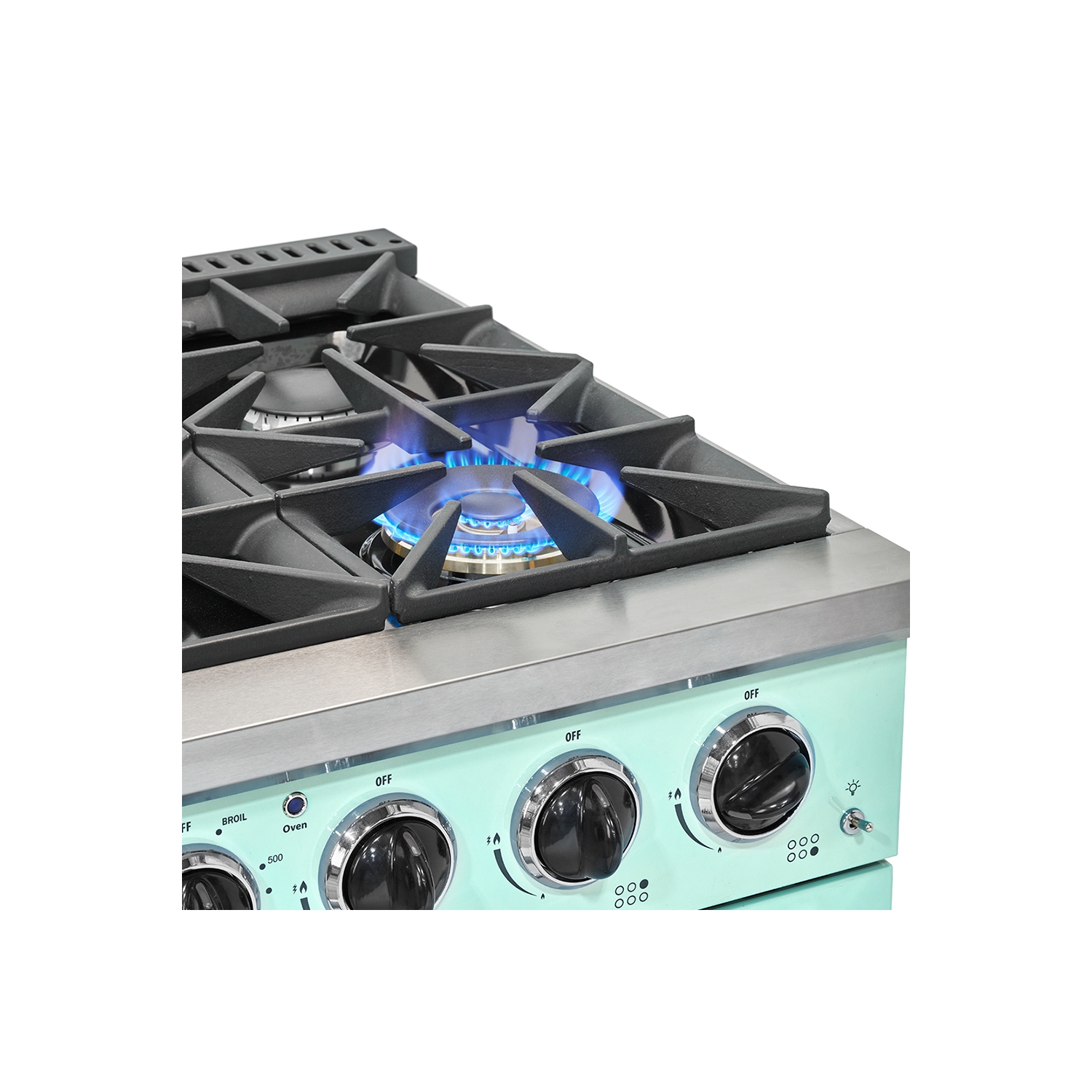Unique Appliances Classic Retro 36-inch 5.2 cu. ft. Retro 6-Burner Gas Range with Convection Oven in Summer Mint Green