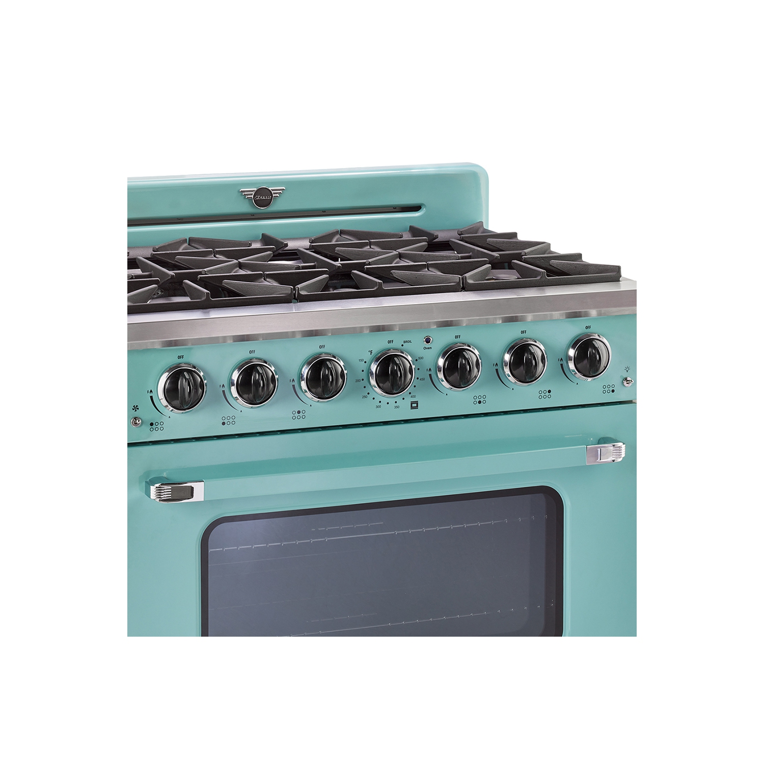  Classic Retro d'unique électroménagers de 36 po et 5,2 pi3. avec Cuisinière au gaz rétro à 6 brûleurs avec four à convection de couleur