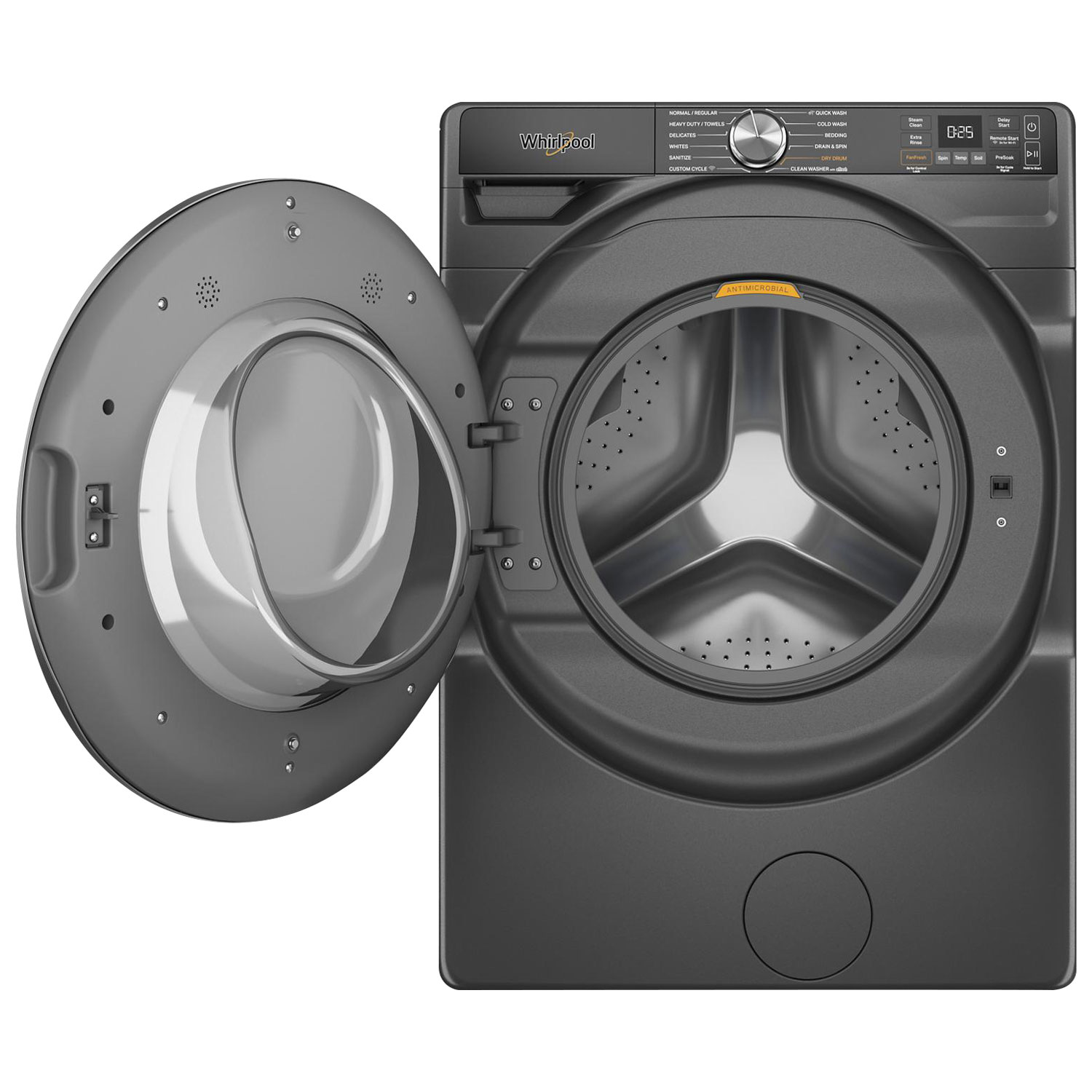 Laveuse à vapeur à chargement frontal haute efficacité 5,8 pi³ de Whirlpool - Noir volcanique