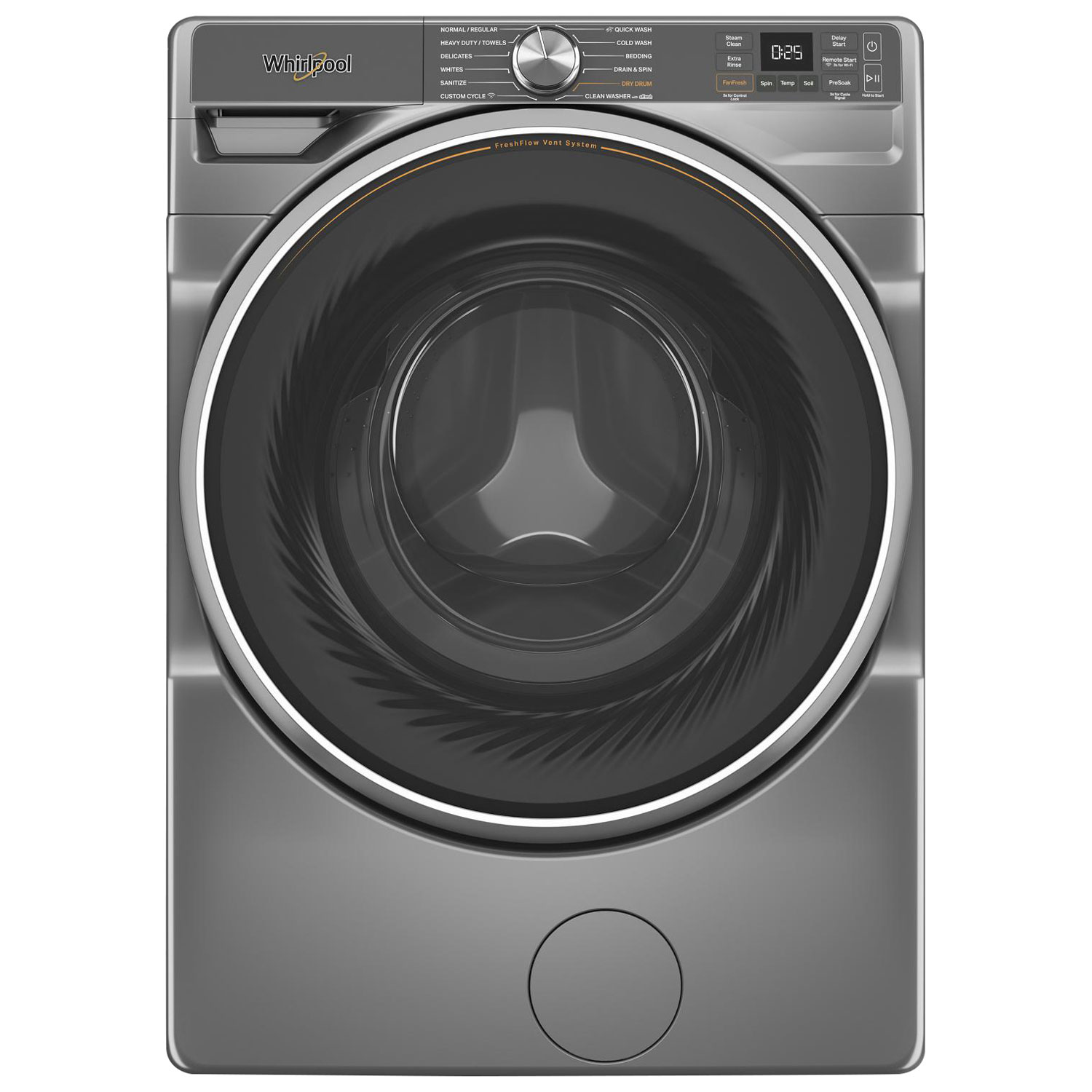Whirlpool 5.8 Cu. Ft. High Efficiency Front Load Steam Washer - Radiant Silver