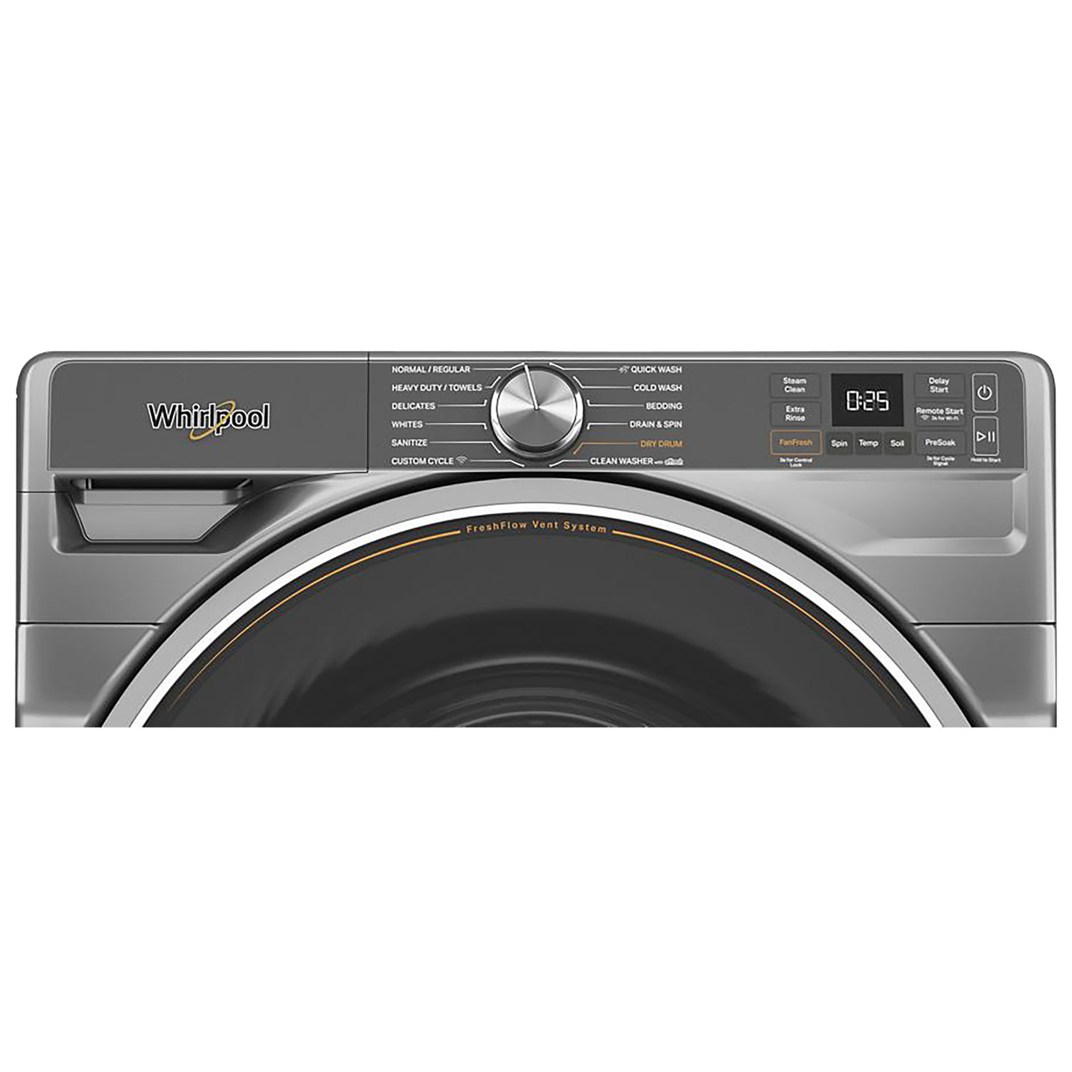 Whirlpool 5.8 Cu. Ft. High Efficiency Front Load Steam Washer - Radiant Silver