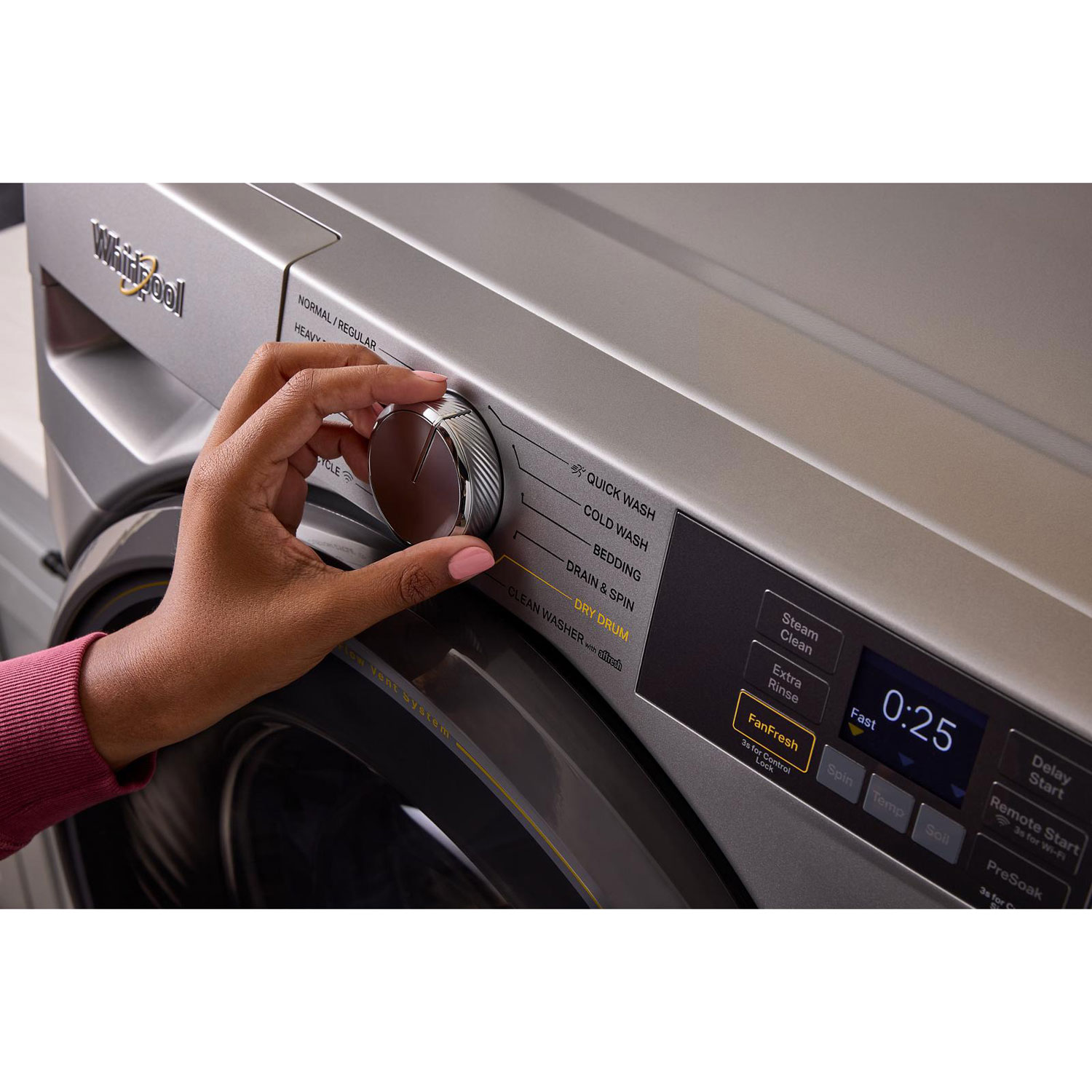 Whirlpool 4.5 Cu. Ft. High Efficiency Front Load Steam Washer - Volcano Black