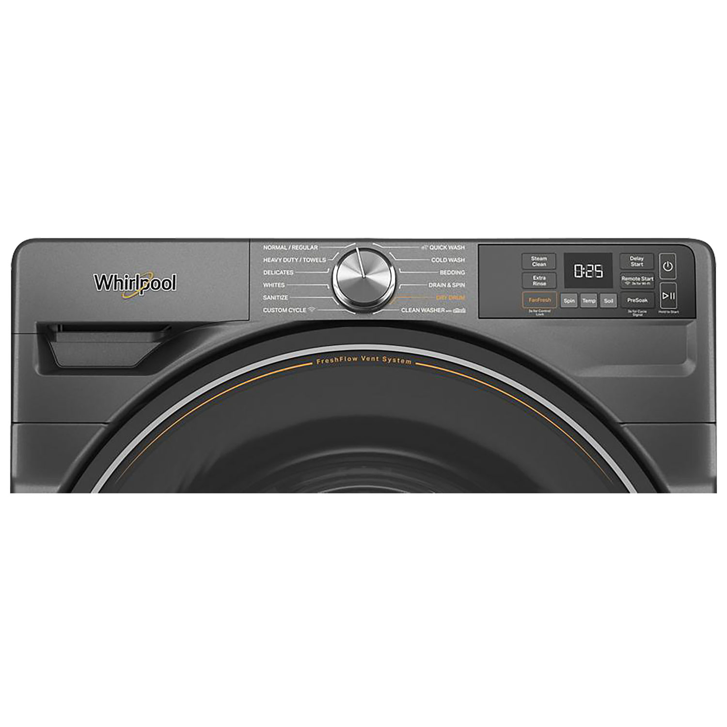 Whirlpool 4.5 Cu. Ft. High Efficiency Front Load Steam Washer - Volcano Black
