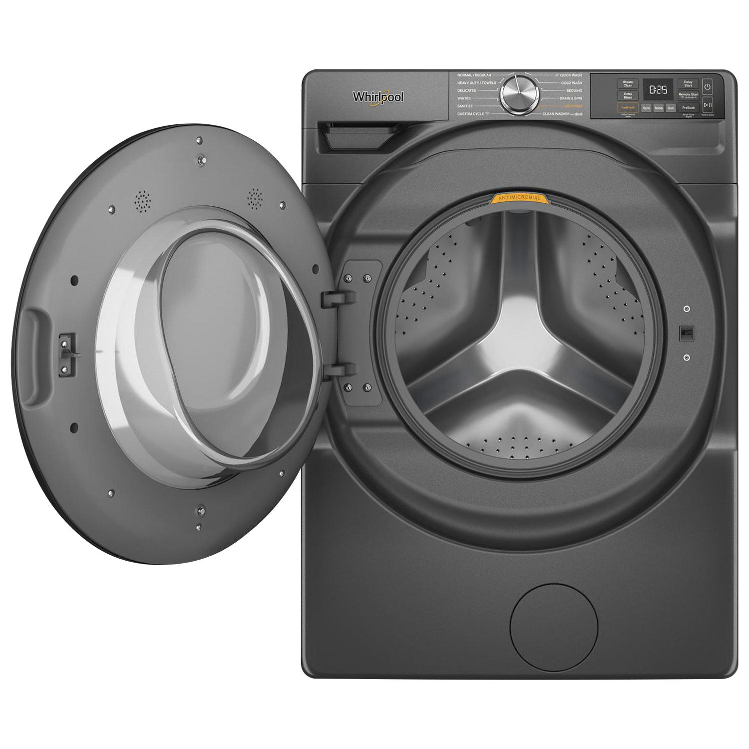 Whirlpool 4.5 Cu. Ft. High Efficiency Front Load Steam Washer - Volcano Black