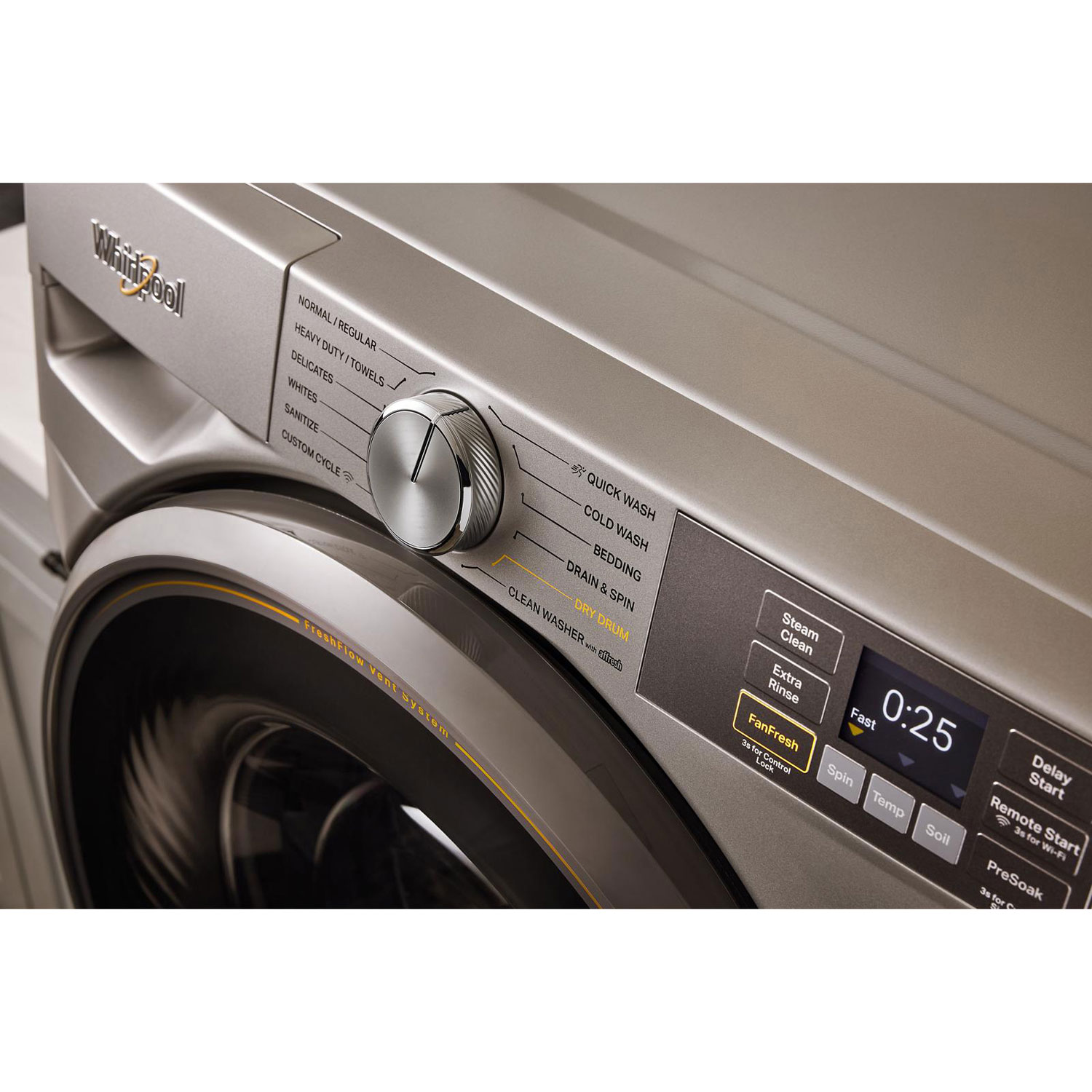 Whirlpool 5.2 Cu. Ft. High Efficiency Front Load Steam Washer - Radiant Silver