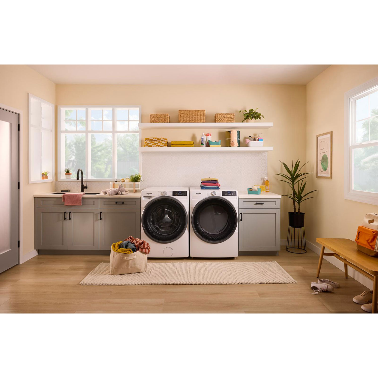 Whirlpool 5.2 Cu. Ft. High Efficiency Front Load Steam Washer - White