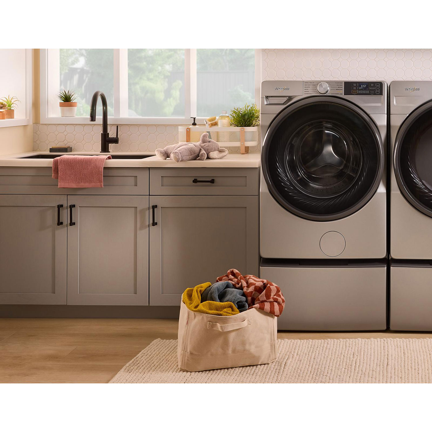 Whirlpool 5.8 Cu. Ft. High Efficiency Front Load Steam Washer - White