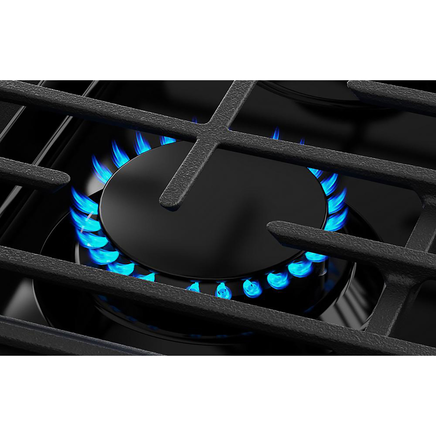 Cuisinière au gaz encastrable à 5 brûleurs avec convection véritable et friture à l'air 5,0 pi³ 30 po de Whirlpool - Noir sur inox