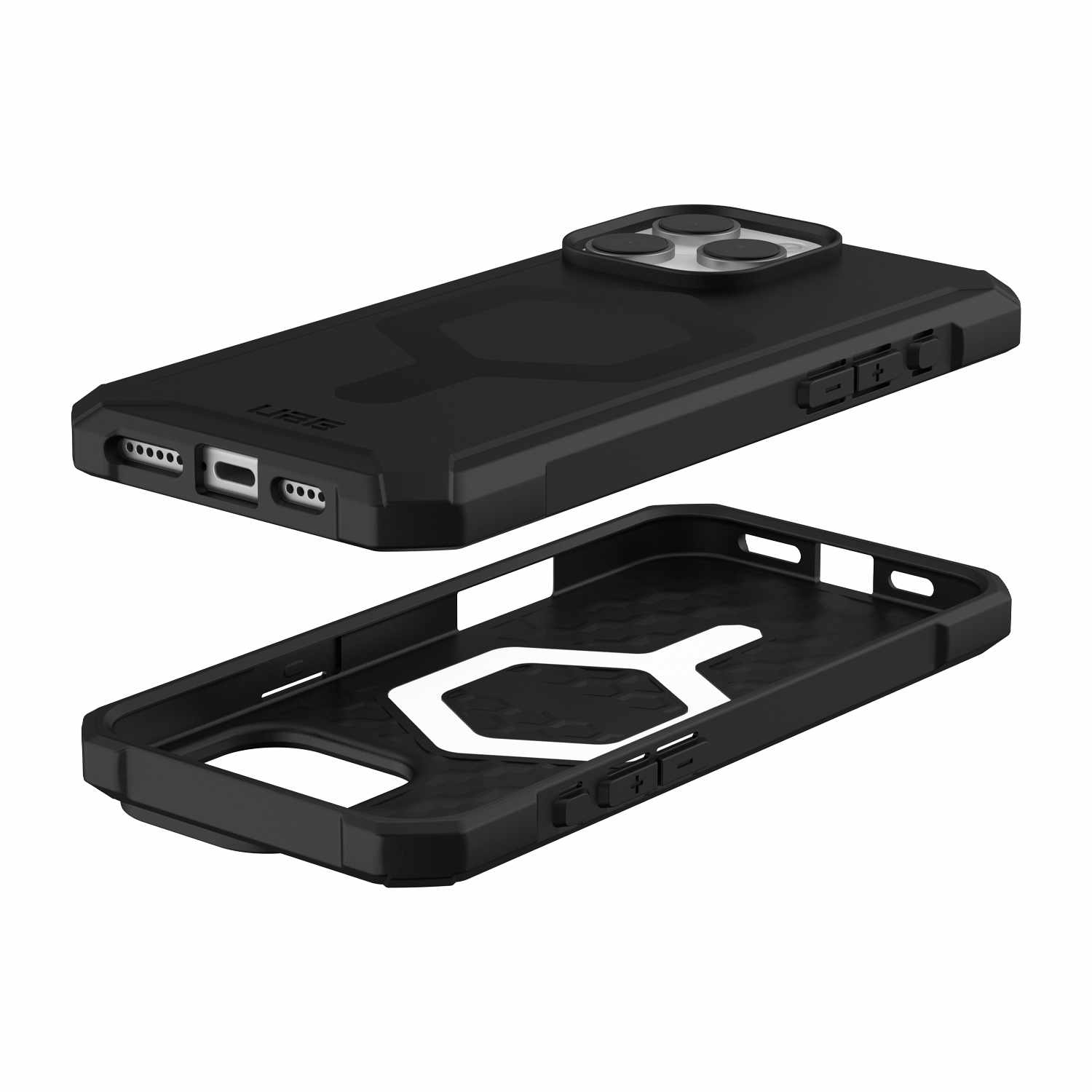 Étui robuste MagSafe Essential Armor d'UAG | Conçu pour iPhone 16 Pro Max | Noir