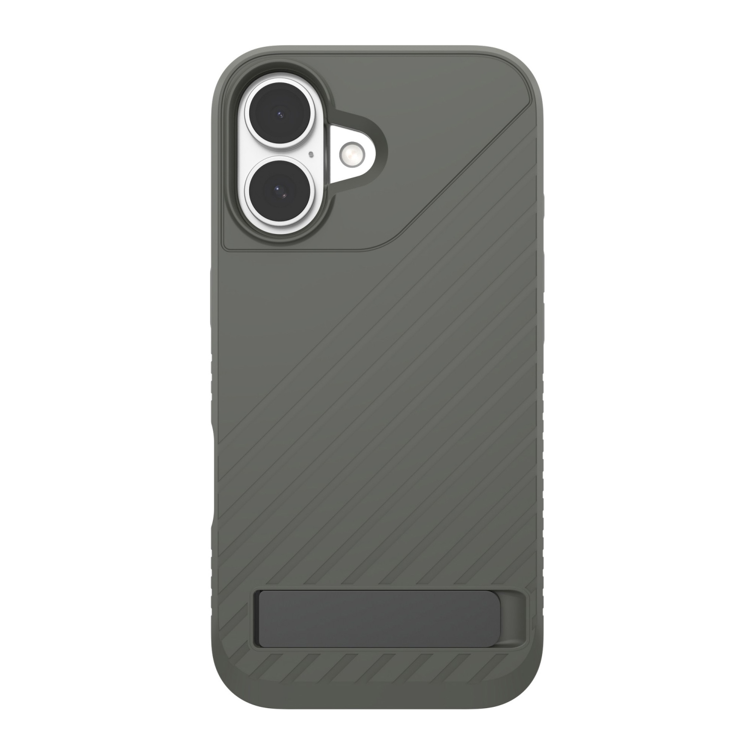 ZAGG Denali Snap Kickstand iPhone 16 Fitted Hard Shell Case - Gray