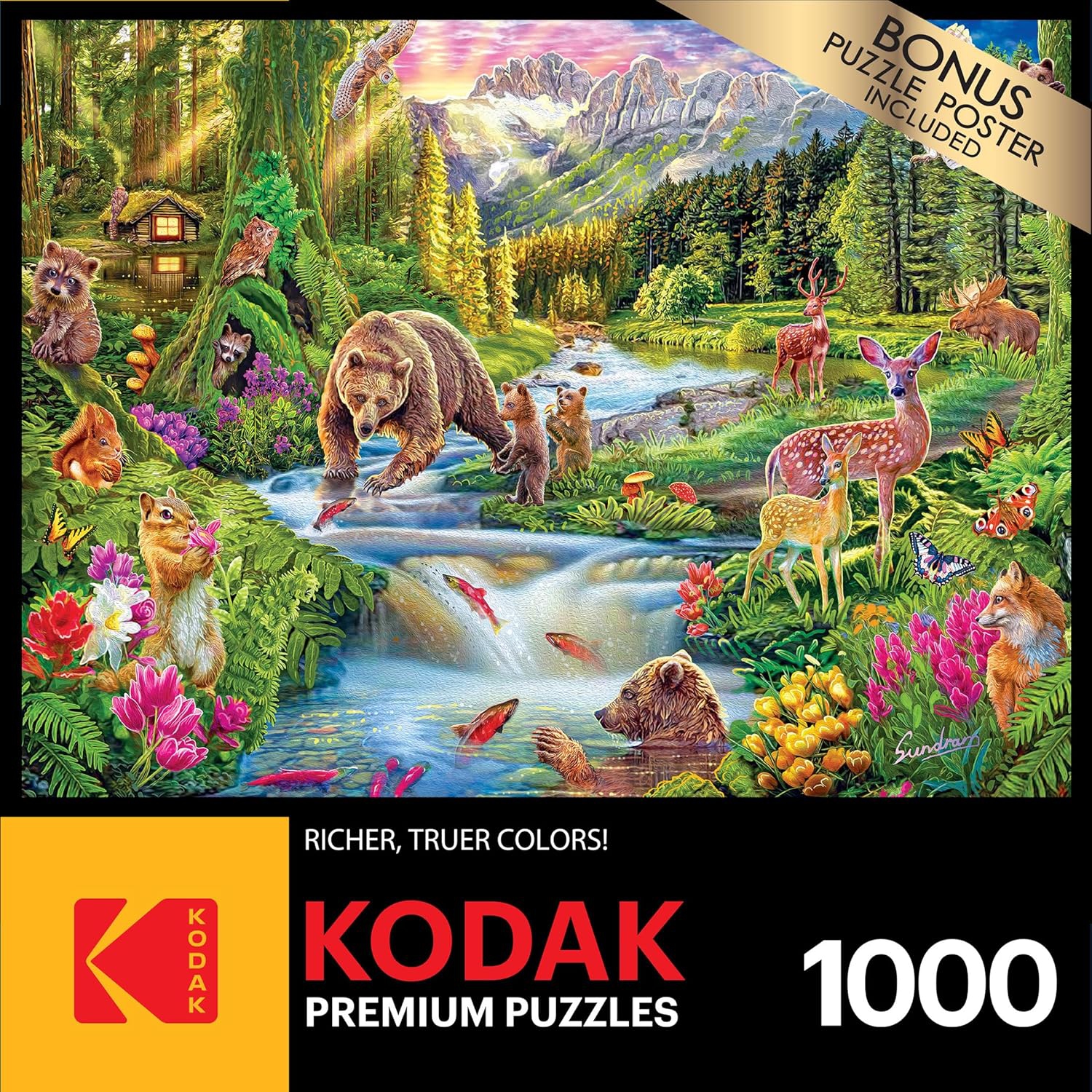 Cra-Z-Art - RoseArt - Kodak Premium - Wild Frontier - 1000 Piece Jigsaw Puzzle