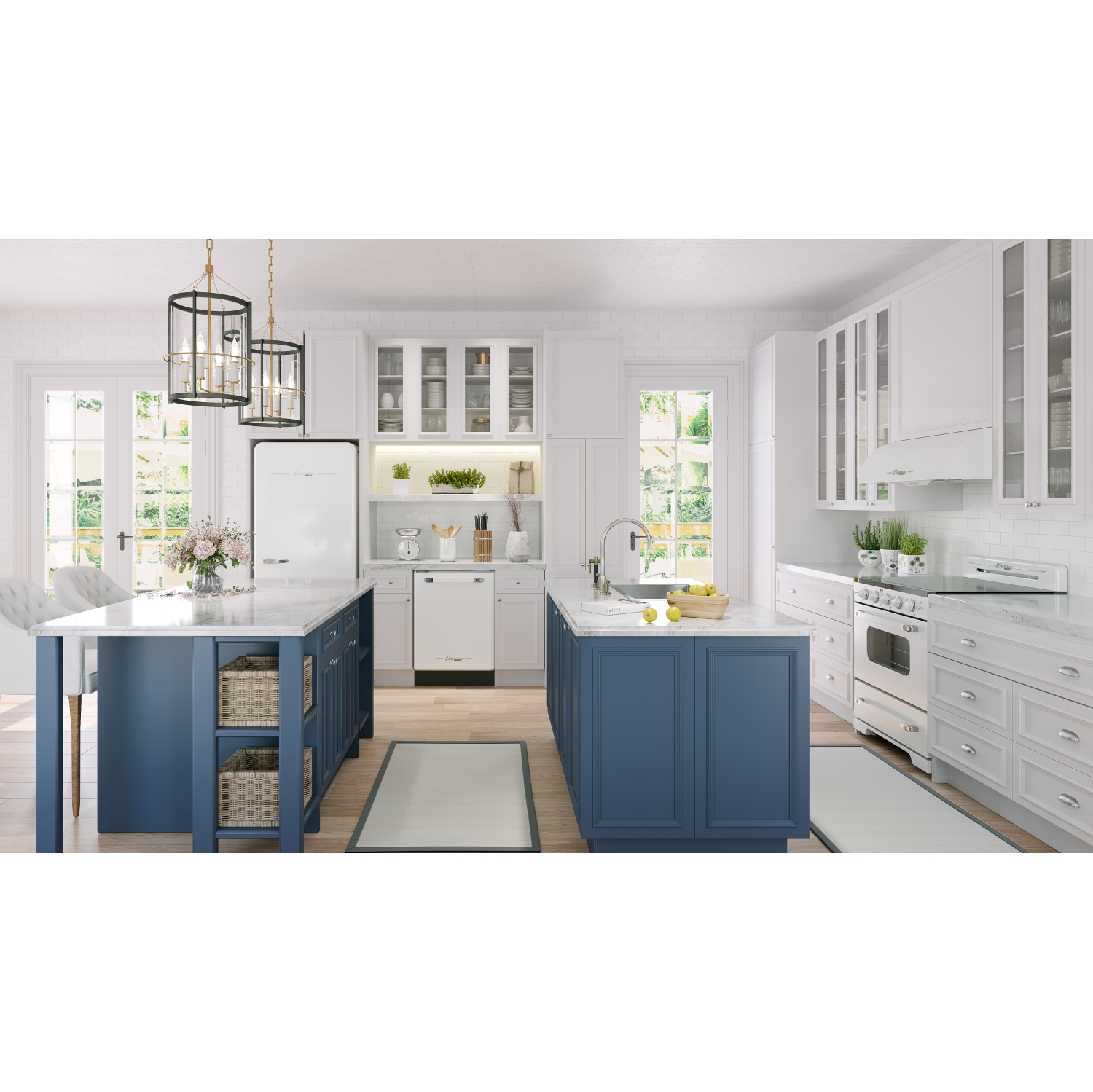 Unique Appliances Classic Retro 30-inch 3.9 cu. ft. Retro Electric Range with Convection Oven in Marshmallow White