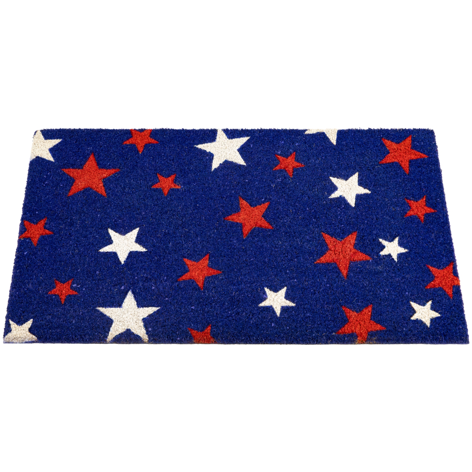 Tapis de porte d'extérieur Americana, étoiles bleues, rouge et blanc, 18 x 30 po