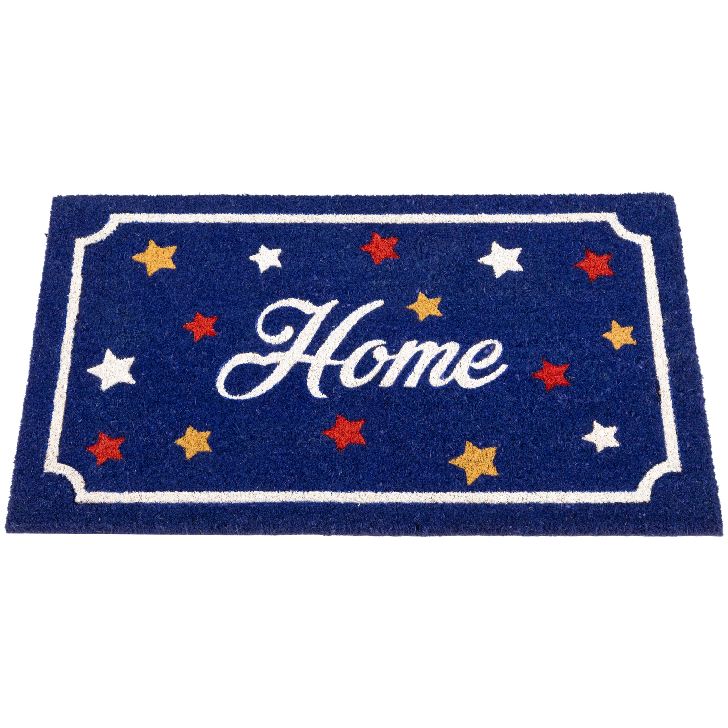 Tapis de porte d'extérieur Americana, bleu coco « Home », 18 x 30 po