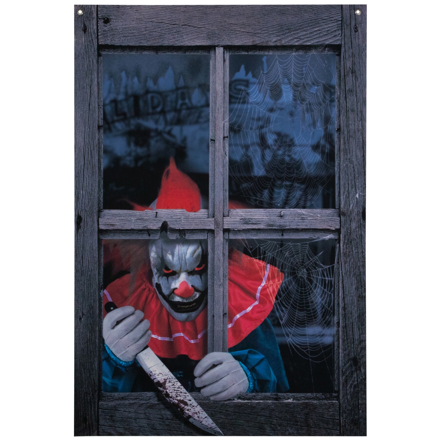 Creepy Clown Scary Halloween Window Decoration - 47"