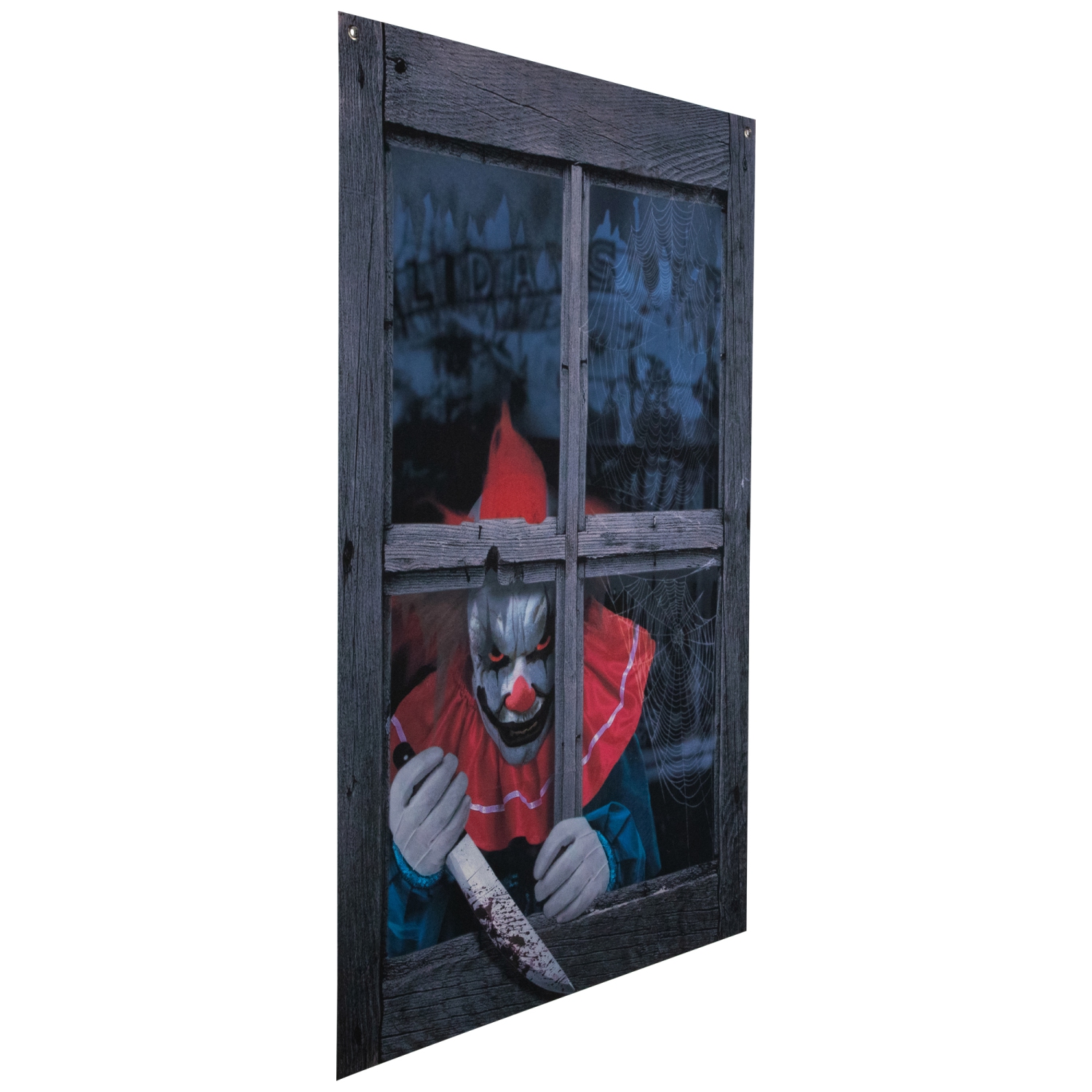 Creepy Clown Scary Halloween Window Decoration - 47"
