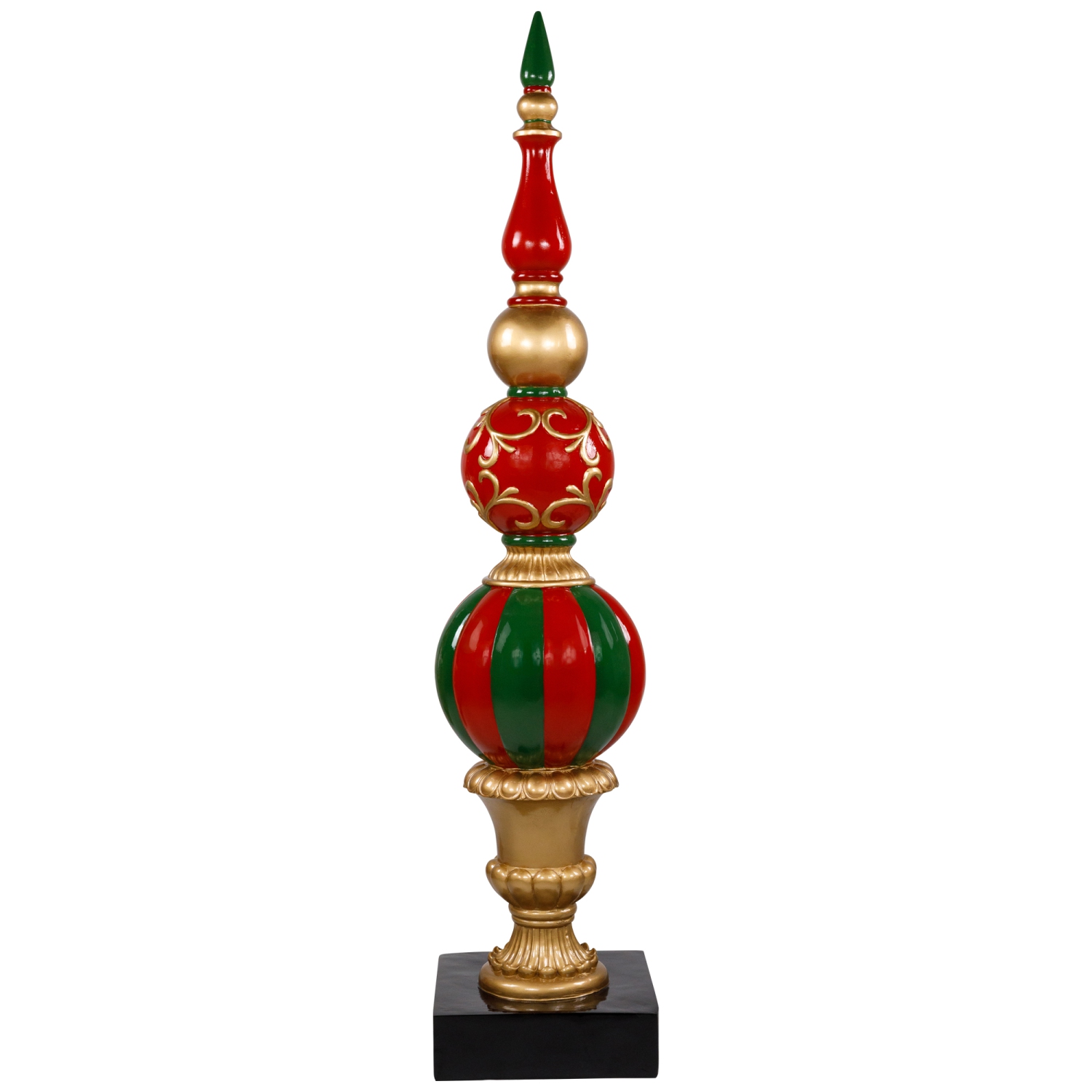 Commercial Size Ball Finial Christmas Decoration 48" - Gold and Red