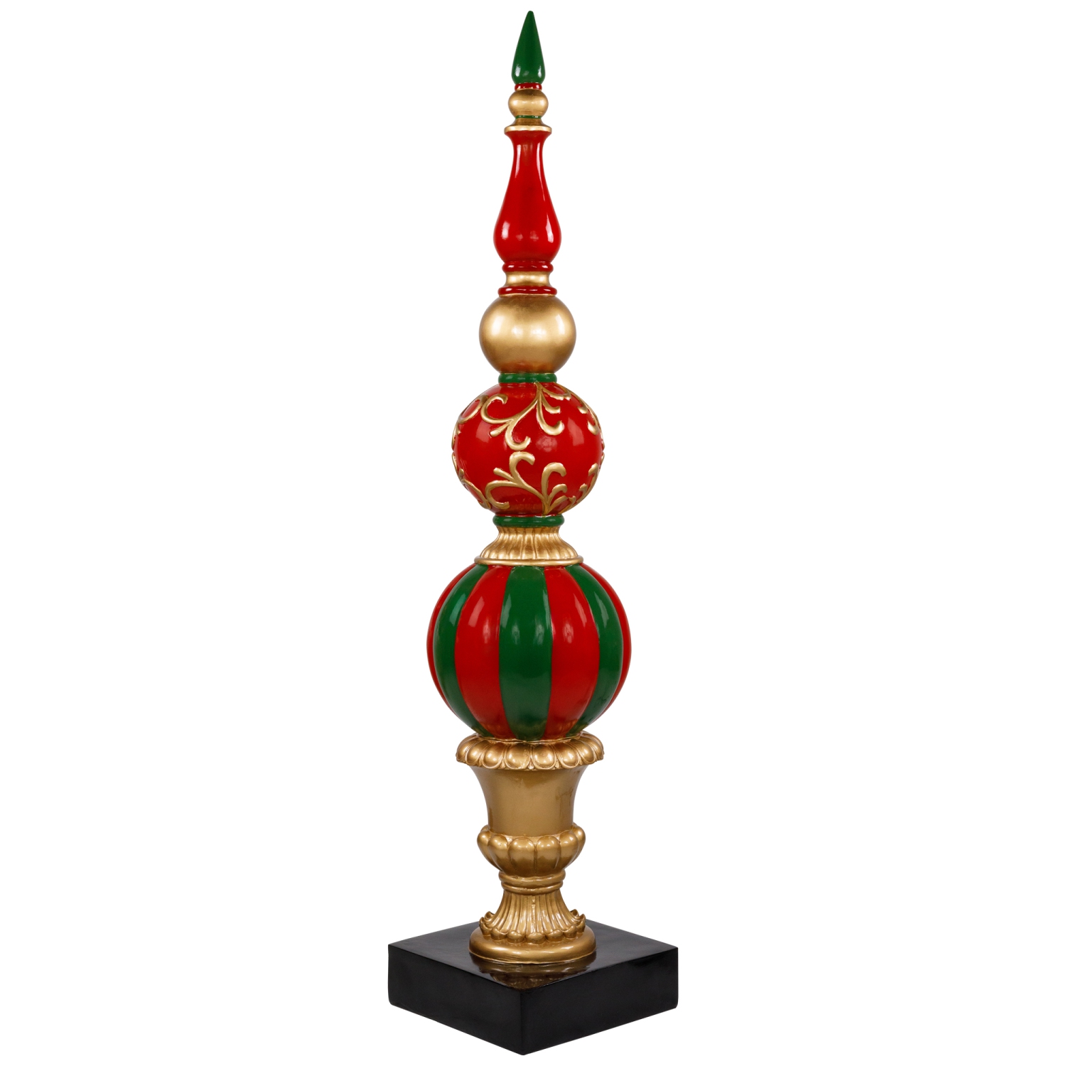 Commercial Size Ball Finial Christmas Decoration 48" - Gold and Red