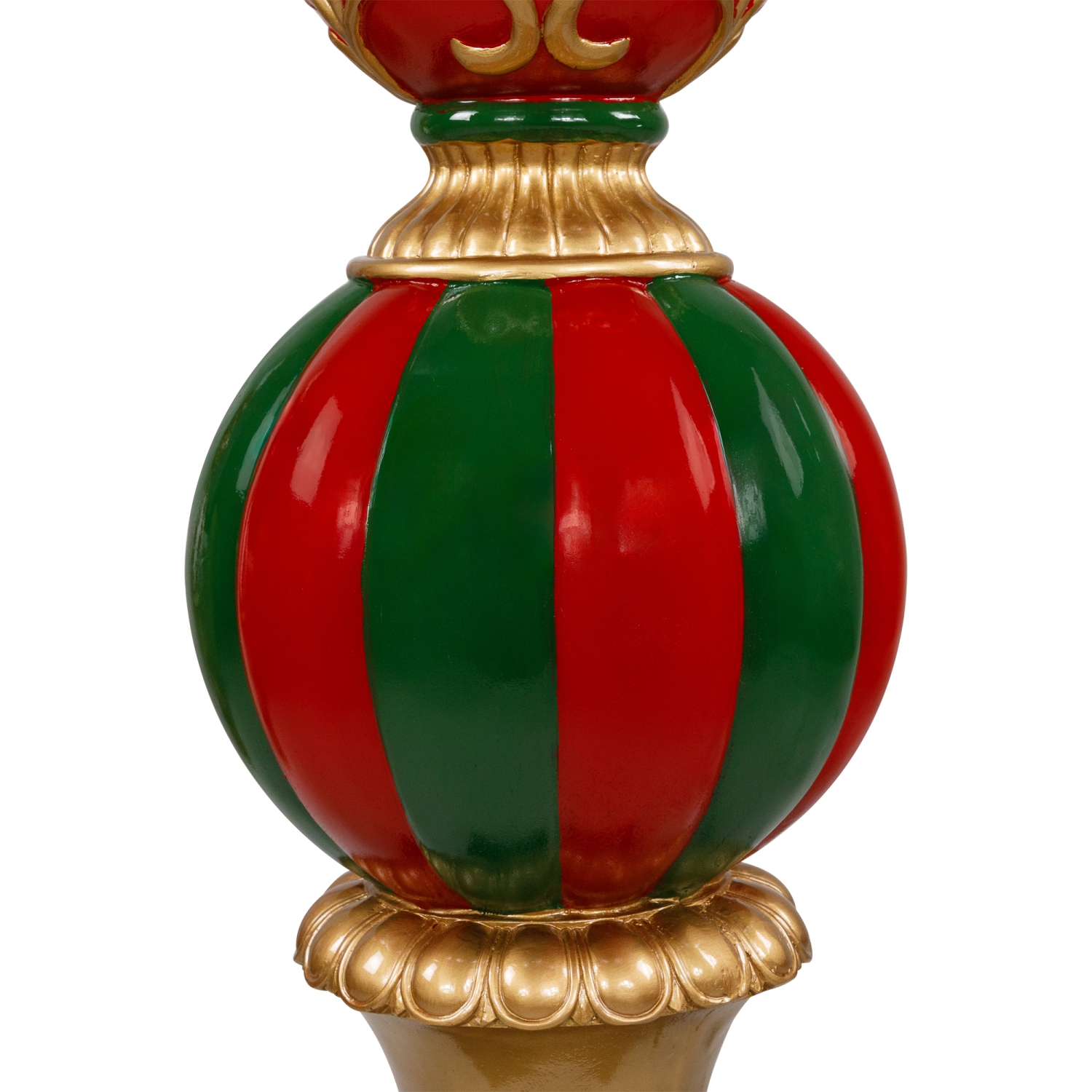 Commercial Size Ball Finial Christmas Decoration 48" - Gold and Red