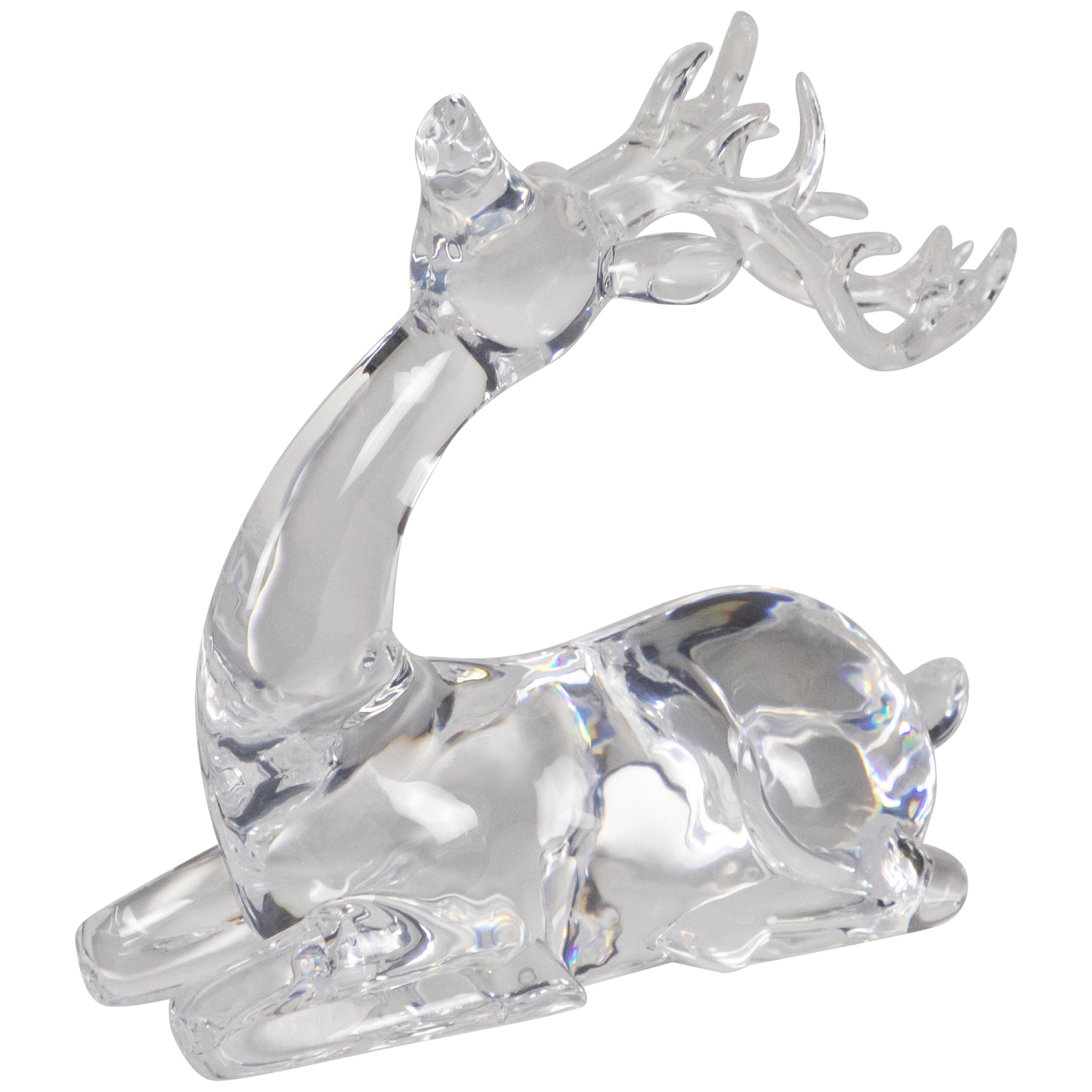 Laying Acrylic Deer Christmas Decoration - 6.25"